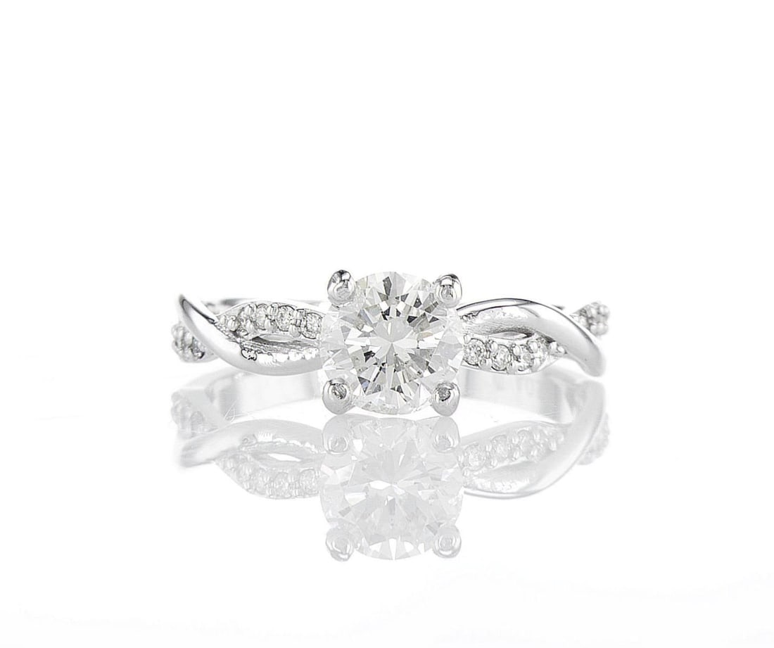 14kt White Gold 1.2ctw Diamond Ring: Jewelry Description Description: One 14k white gold ring, set with natural diamonds. Jewelry Weight: 3.04 Grs Total Diamonds Weight: 1.2 Cts Precious Metal: 14kt White Gold Certificate Number: DSL- 44