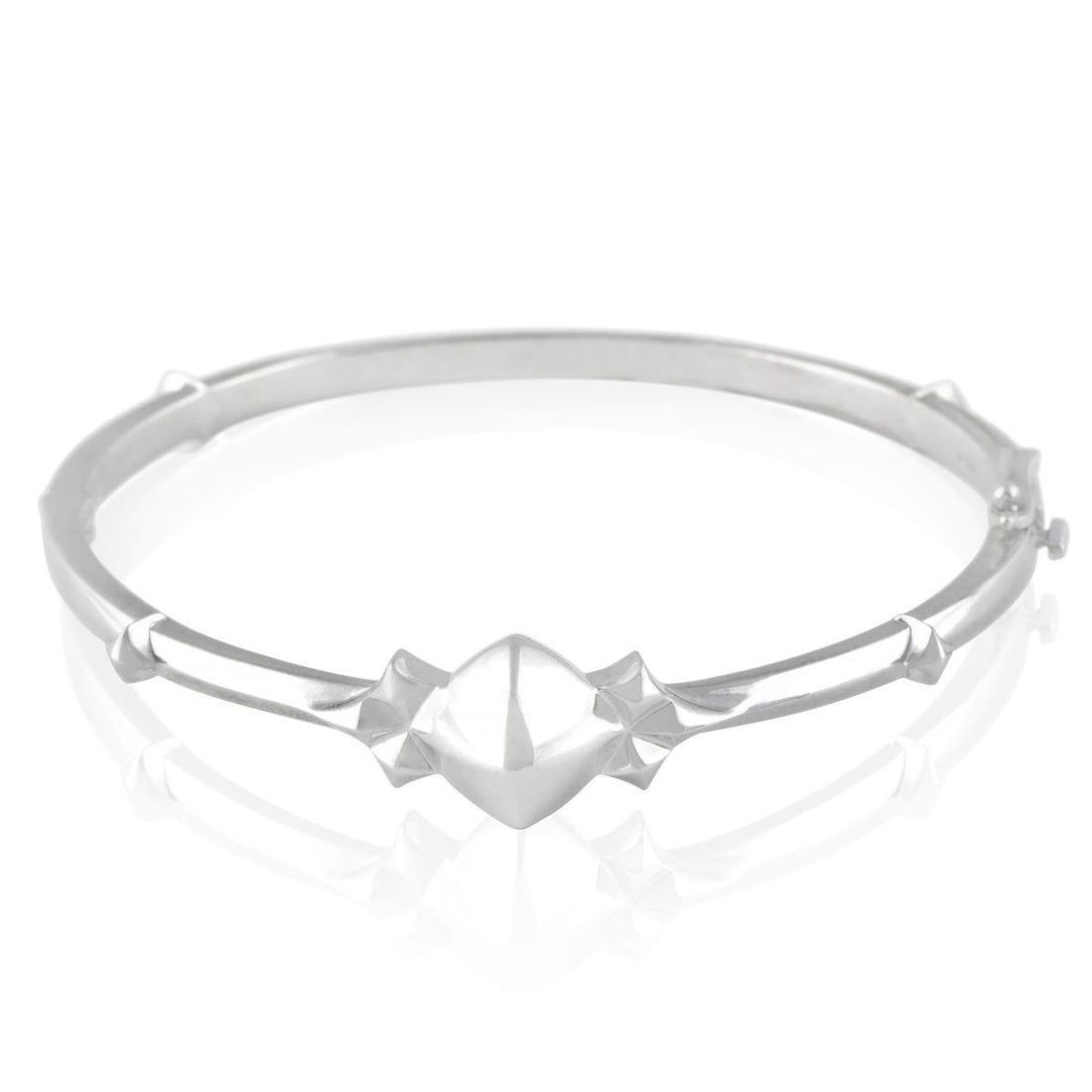STEPHEN WEBSTER NEW SUPERSTUD WOMENS SILVER BANGLE BRACELET (1 of 4)