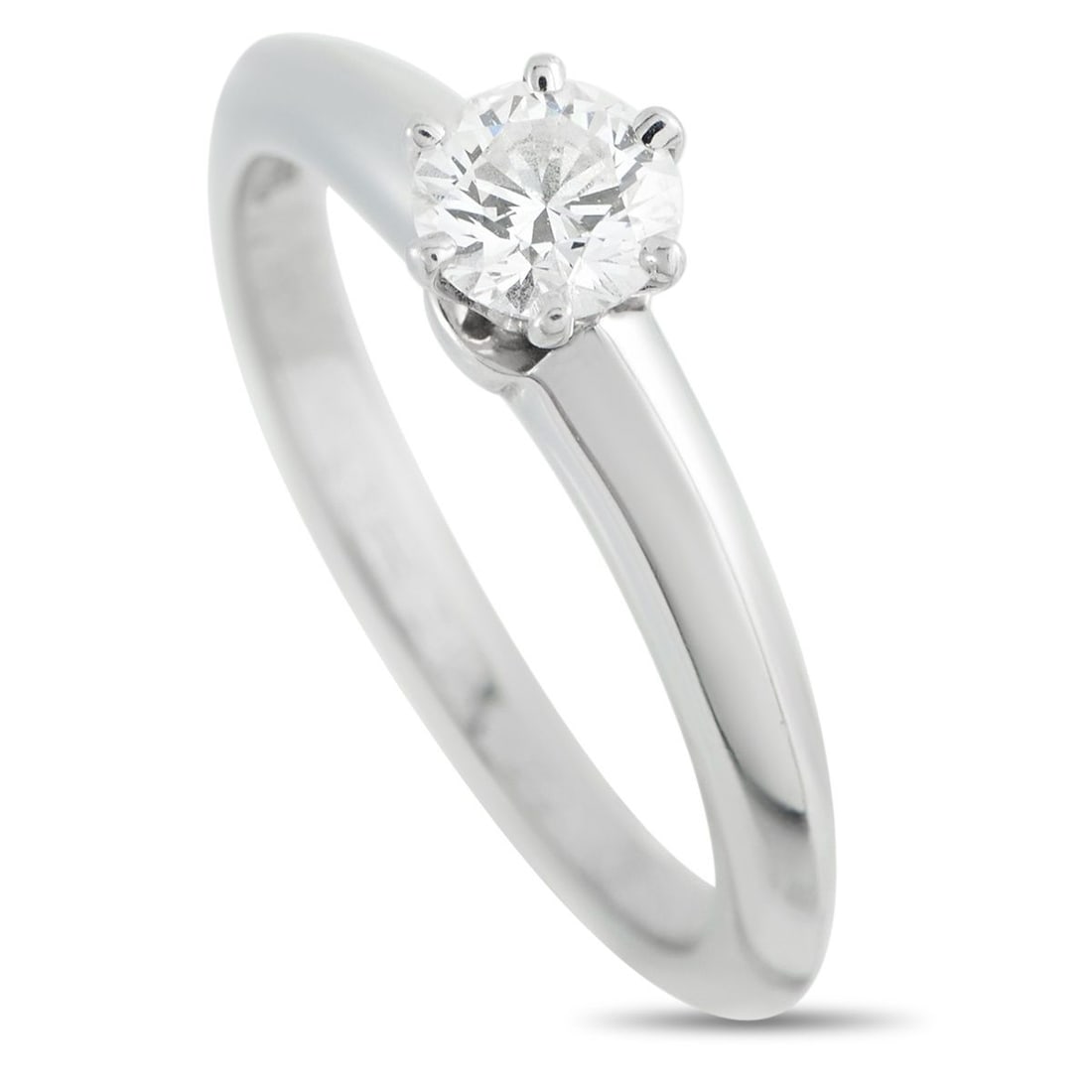 TIFFANY & CO. PLATINUM 0.40CT DIAMOND SOLITAIRE RING (1 of 4)