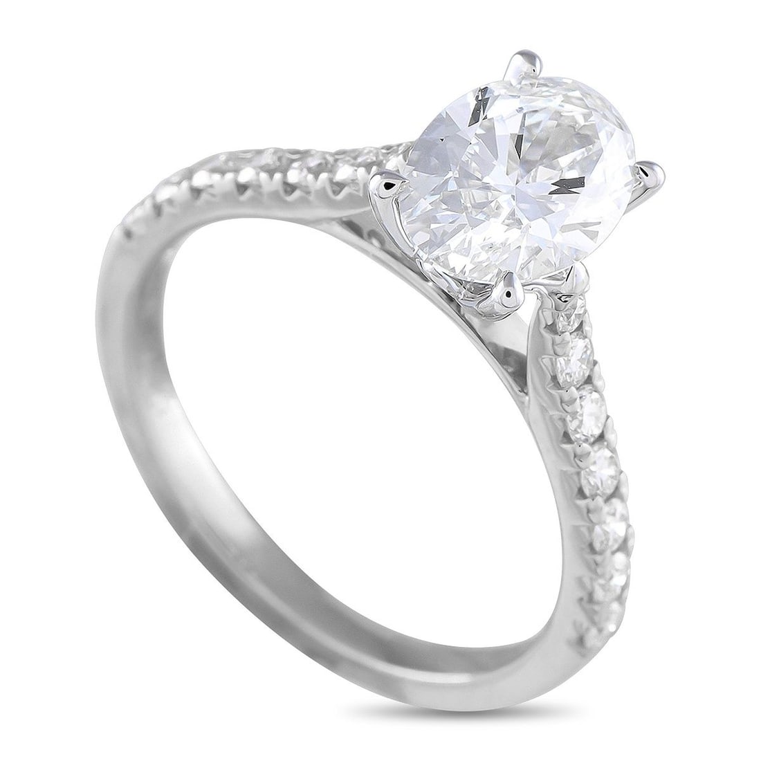14K WHITE GOLD 1.92CT LAB-GROWN DIAMOND RING (1 of 4)