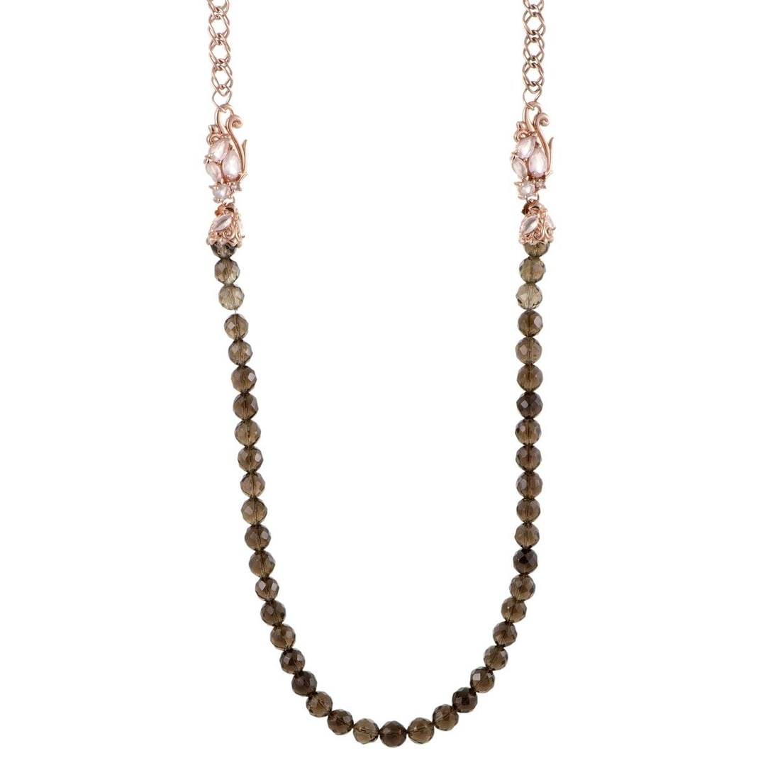 STEPHEN WEBSTER POP SUPERSTUD ROSE GOLD PLATED SILVER AND QUARTZ BEADED NECKLACE (1 of 4)