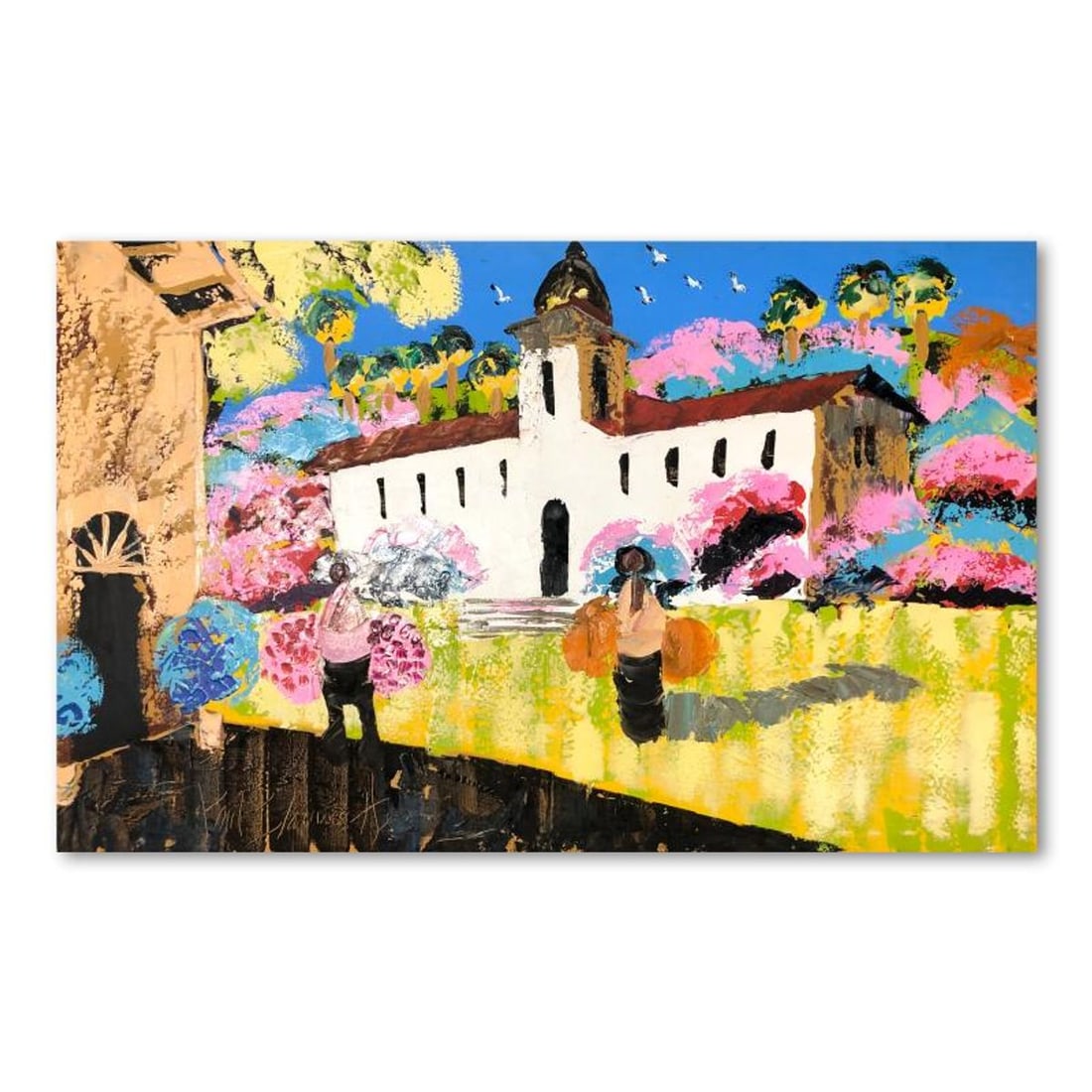 Paul Blaine Henrie (1932-1999), "Memories of Mexico" Hand Signed Original Painting on Canvas (1 of 3)