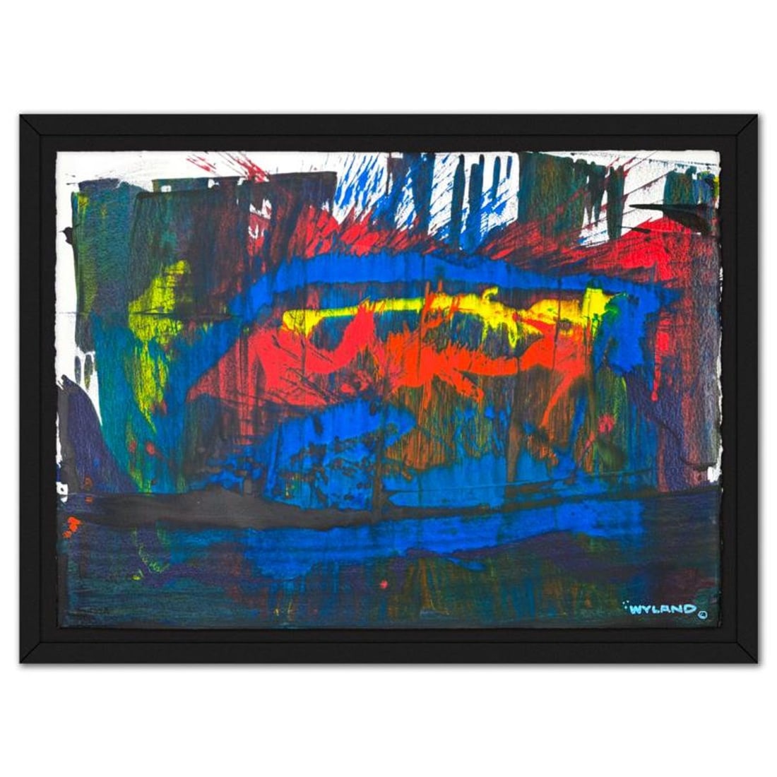 Wyland, Framed Original Watercolor Painting, Hand Signed with Letter of Authenticity.: This is an original watercolor painting on paper by Wyland, hand signed by the artist. This piece comes custom framed. Includes Letter of Authenticity. Measures approx. 34" x 48" (frame), 26" x 40" (i