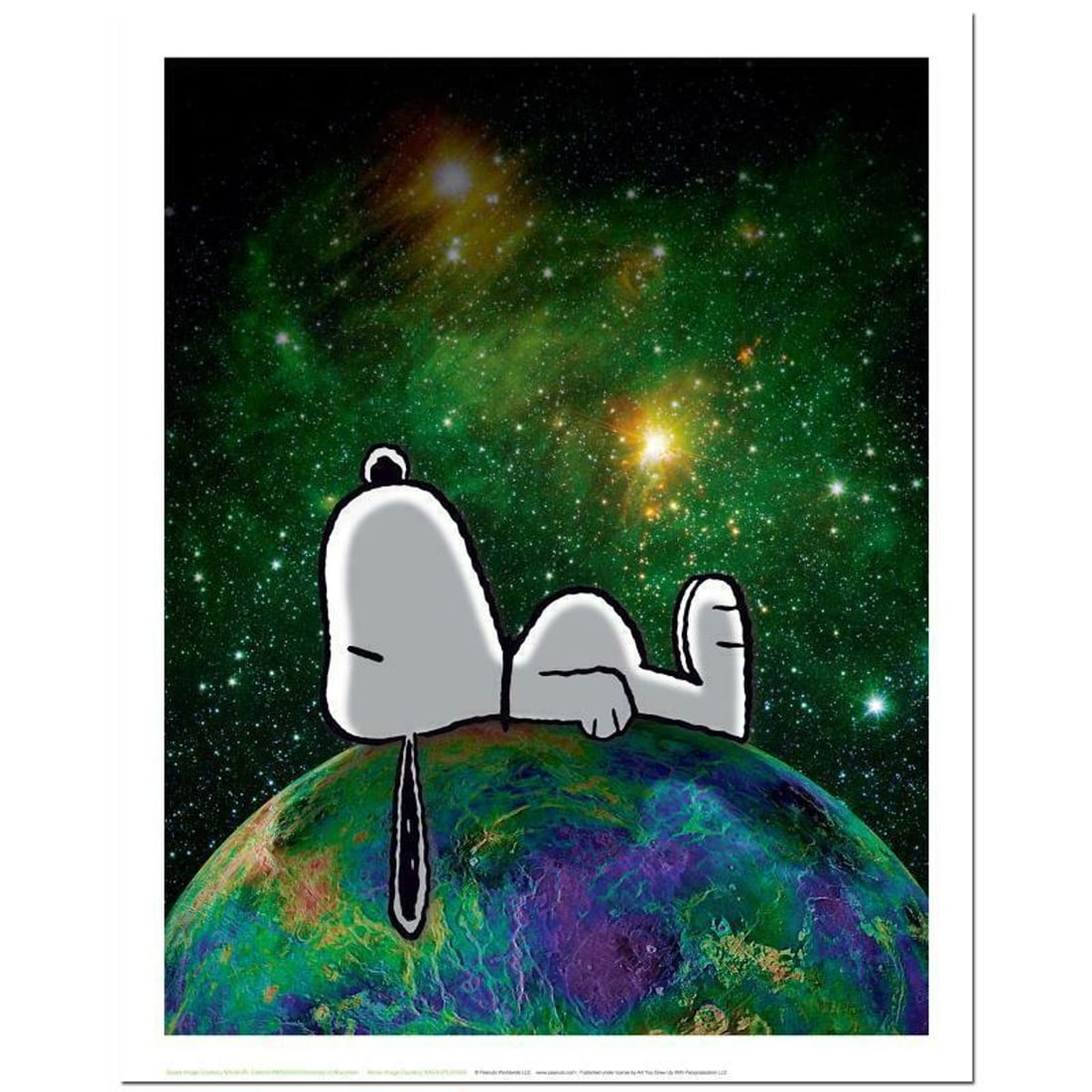 Peanuts, "On Top of the World" Hand Numbered Limited Edition Fine Art Print with Certificate of