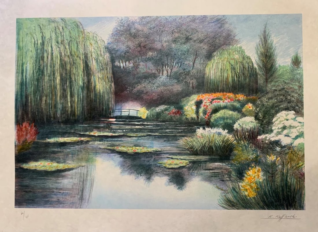 Rafllewski- Limited edition lithograph on rice paper: Artist: Rafllewski. Medium: Limited edition lithograph on rice paper. Size: 24" x 30". Signature: Signed. Reference#: 43325.