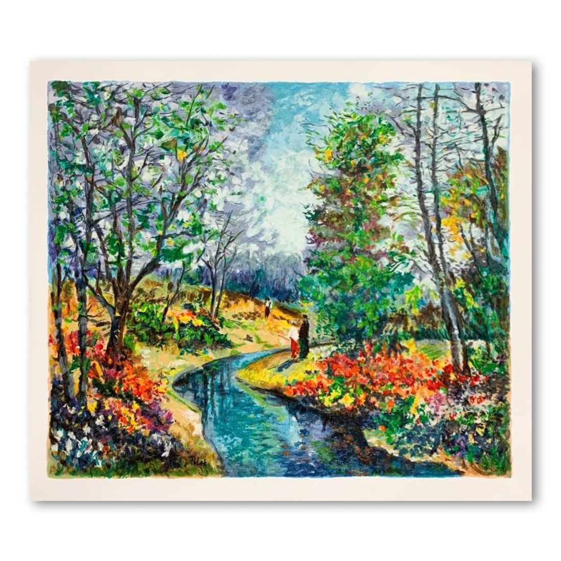 Dimitri Polak (1922-2008), "Autumn Stream" Hand Signed Limited Edition Serigraph on Paper with: Autumn Stream is a limited edition serigraph on paper by Dimitri Polak (1922-2008). It is numbered and hand signed and includes a letter of authenticity. Measures approximately 19" x 23" (image). Refe