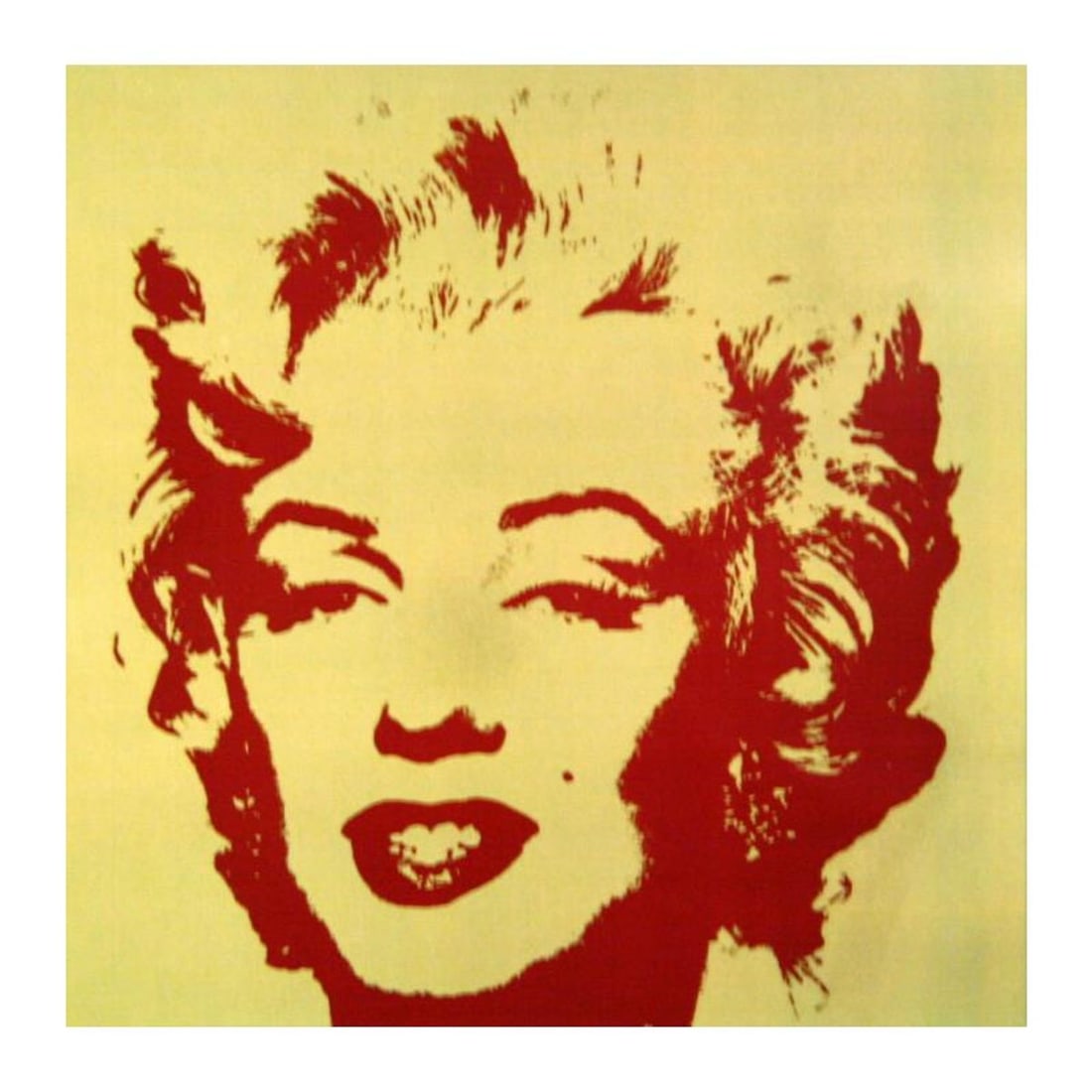 Andy Warhol "Golden Marilyn 11.40" Limited Edition Silk Screen Print from Sunday B Morning.: Golden Marilyn 11.40 is a limited edition silk screen print on museum board from Sunday B Morning featuring the works of Andy Warhol. The piece is stamped in blue on the back with "Published by Sunday