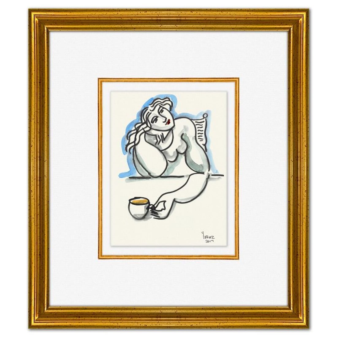 Yuroz, Framed Original Painting, Hand Signed with Letter of Authenticity. (1 of 2)