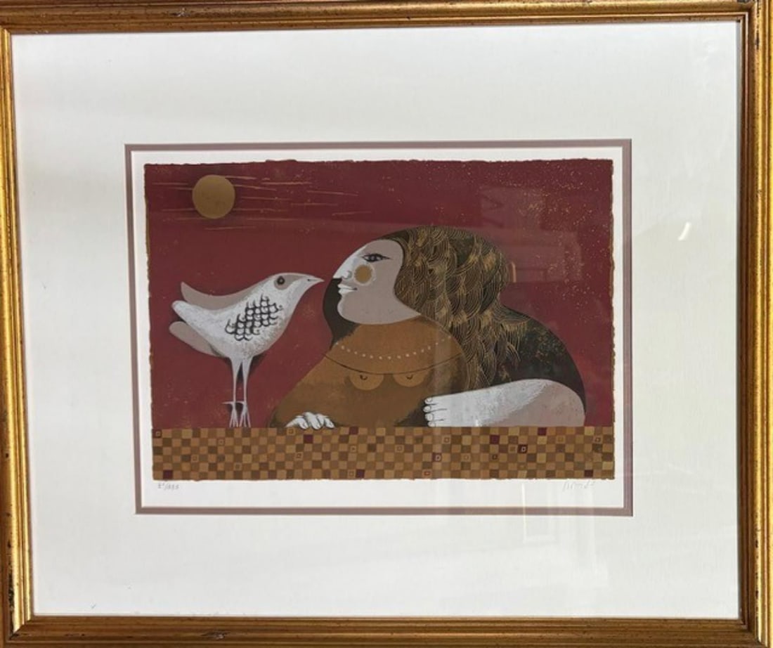Sammy Briss- Serigraph on paper: Artist: Sammy Briss. Medium: Serigraph on paper. Measures approx. 24" x 30" (framed). Signature: Hand signed and numbered. Reference#: 33319.