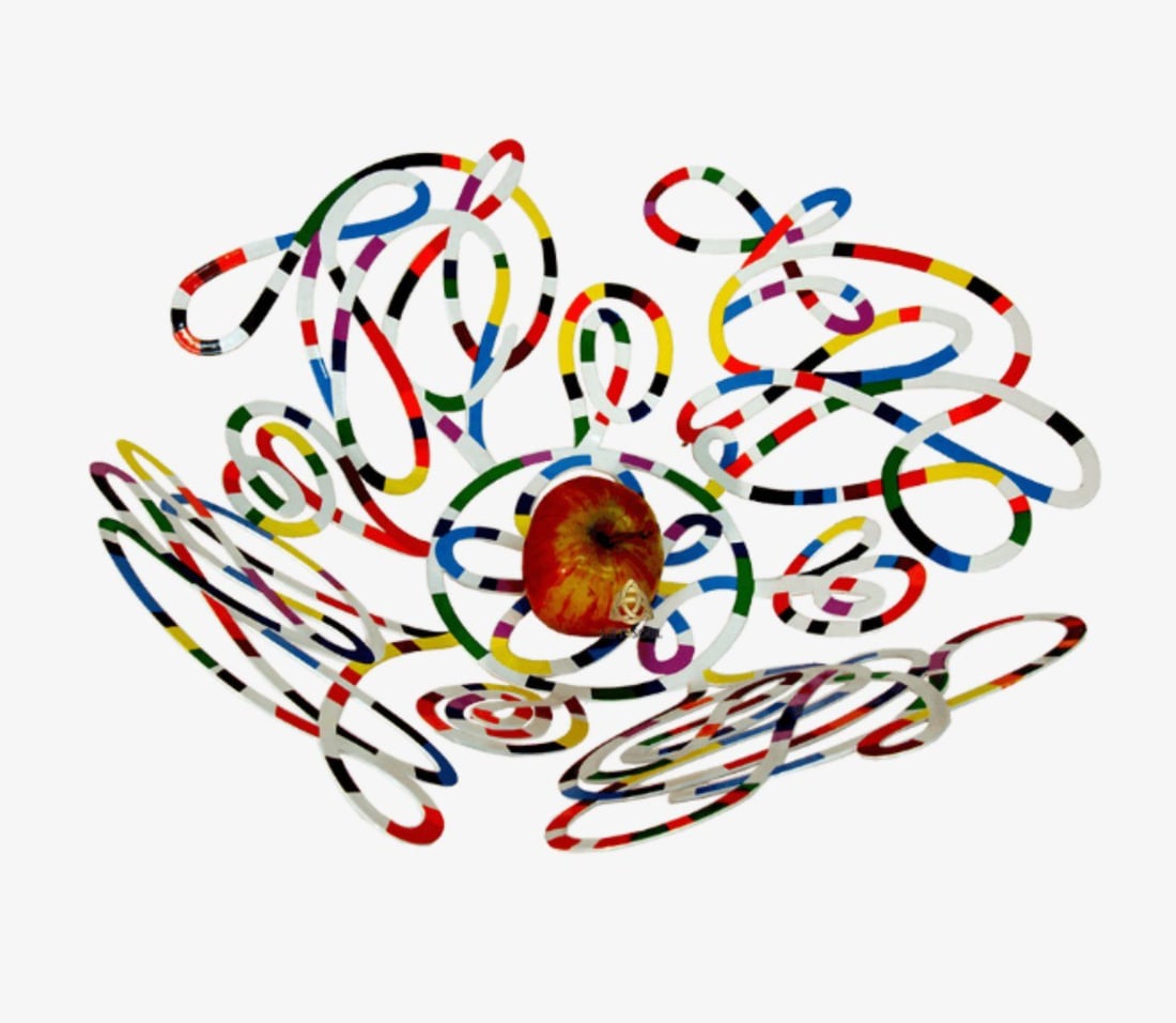 David Gerstein- Free Standing Sculpture (Fruit Bowl) "Doodle Bowl": Artist: David Gerstein. Medium: Free Standing Sculpture (Fruit Bowl). Title: Doodle Bowl. Signature: Signed by the artist. Certificate of Authenticity: Is included. Additional: This piece is free