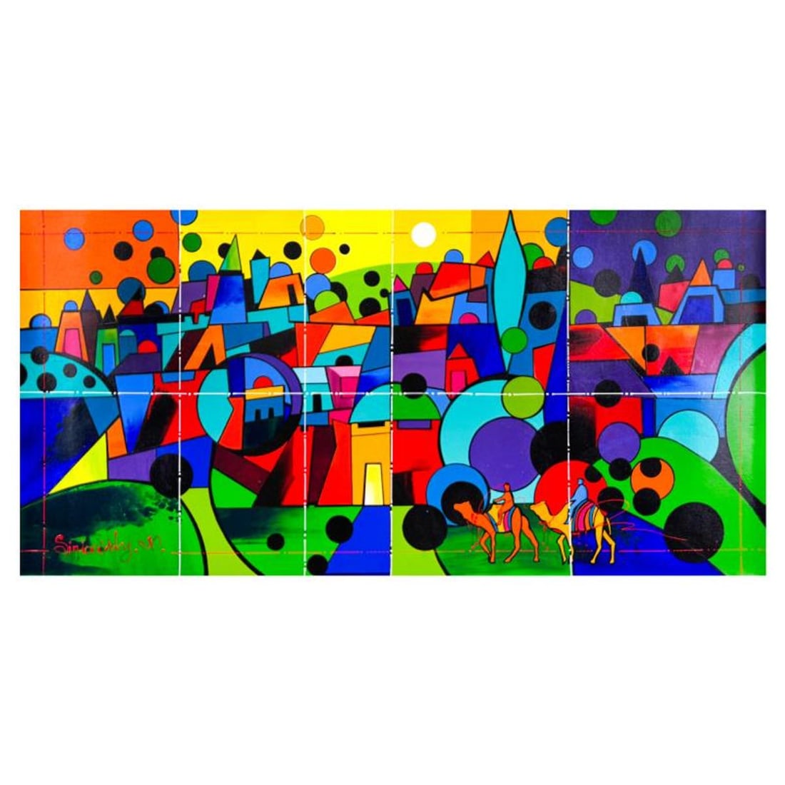 Natalia Sinkovsky, Original Acrylic Painting on Canvas, Hand Signed with Letter of Authenticity.: This is an original acrylic painting on canvas by Natalia Sinkovsky, hand signed by the artist. Includes Letter of Authenticity. Measures approx. 15.5" x 31.5" (image).