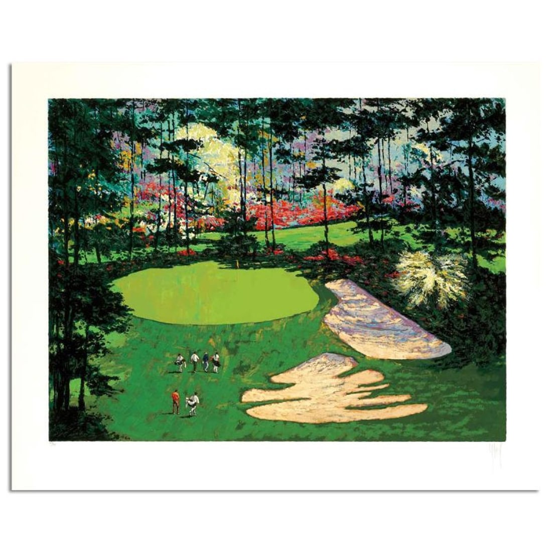 Mark King (1931-2014), "Augusta #10 Landscape" Hand Signed Limited Edition Serigraph with Letter of: Augusta #10 Landscape is a limited edition serigraph on paper by Mark King (1931-2014). Hand signed and numbered, this piece comes with a letter of authenticity and measures approximately 27" x 36" (i