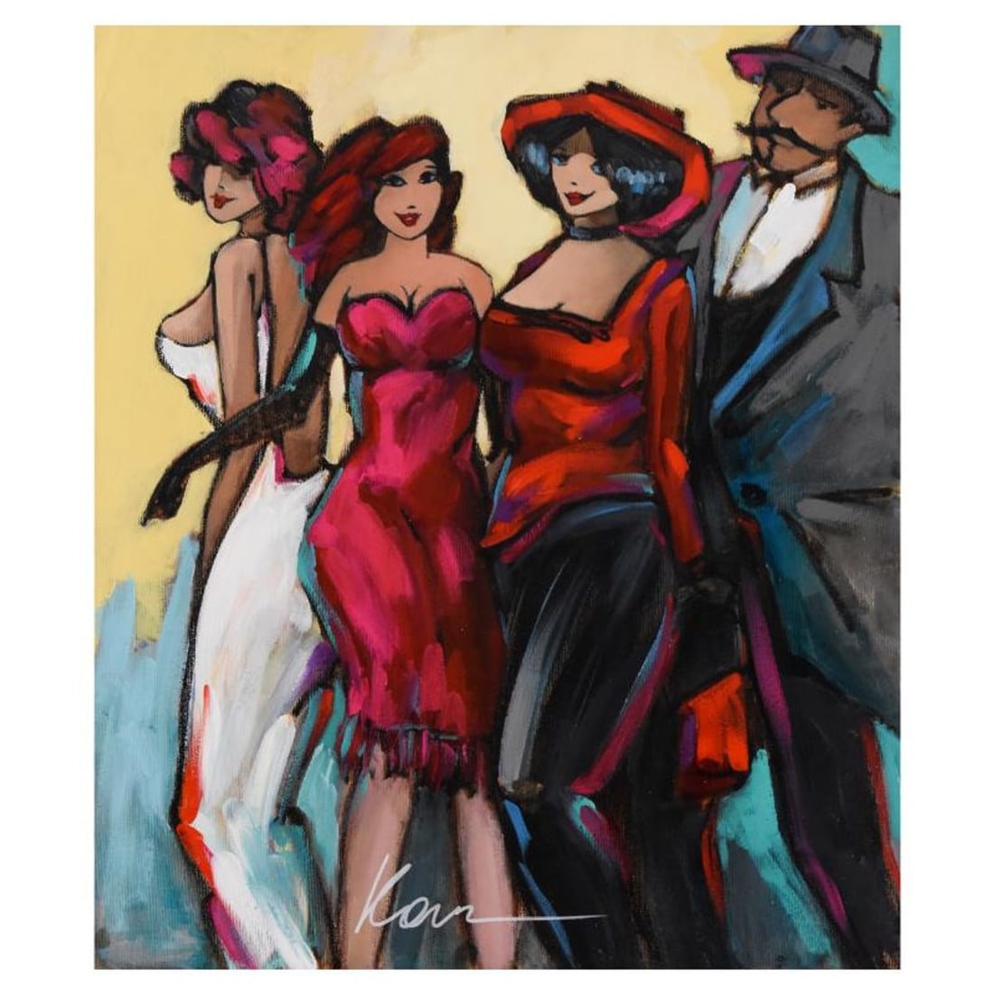 Kern, Original Painting on Canvas, Hand Signed with Letter of Authenticity.
