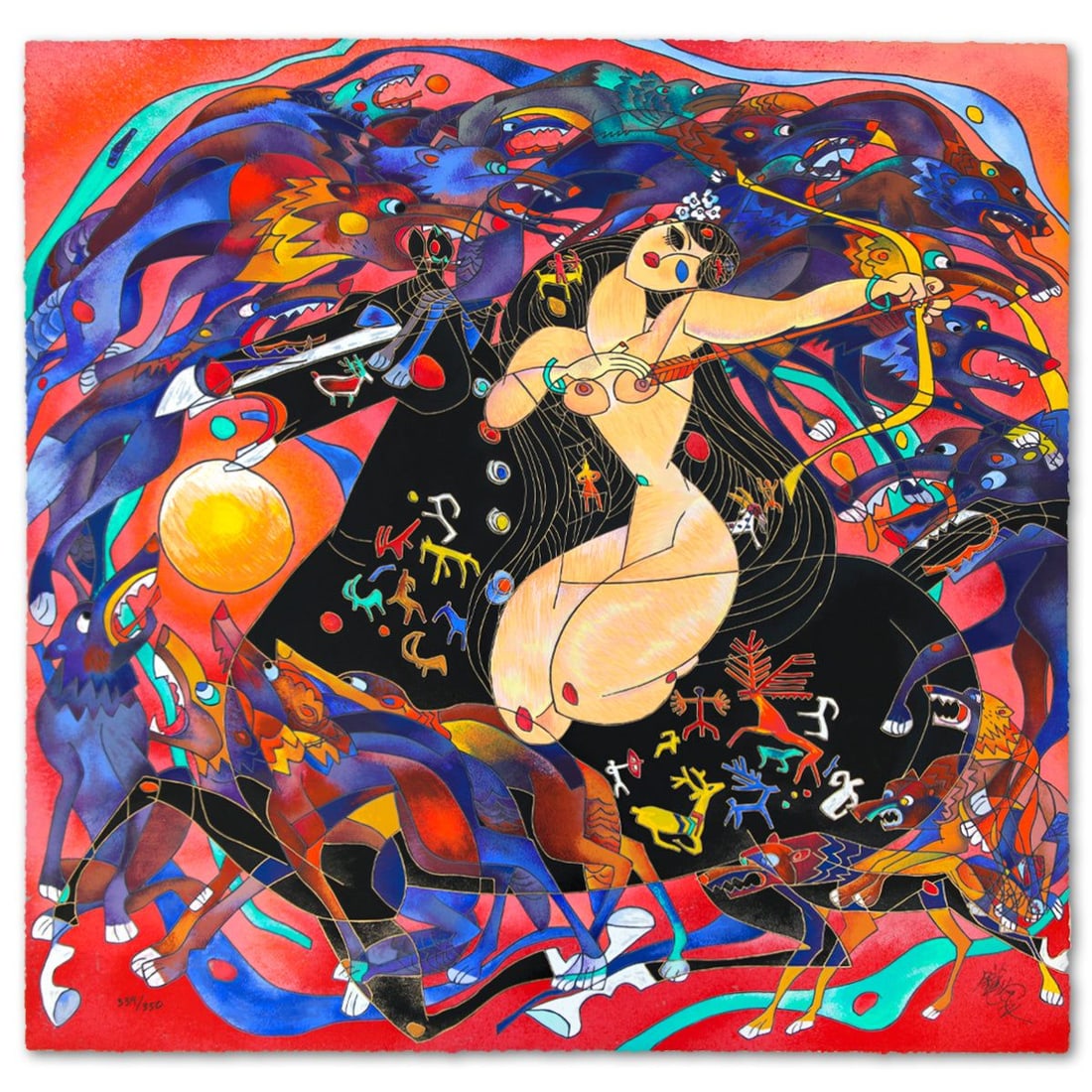 Jian Tie Feng- Silkscreen "Huntress" (1 of 4)