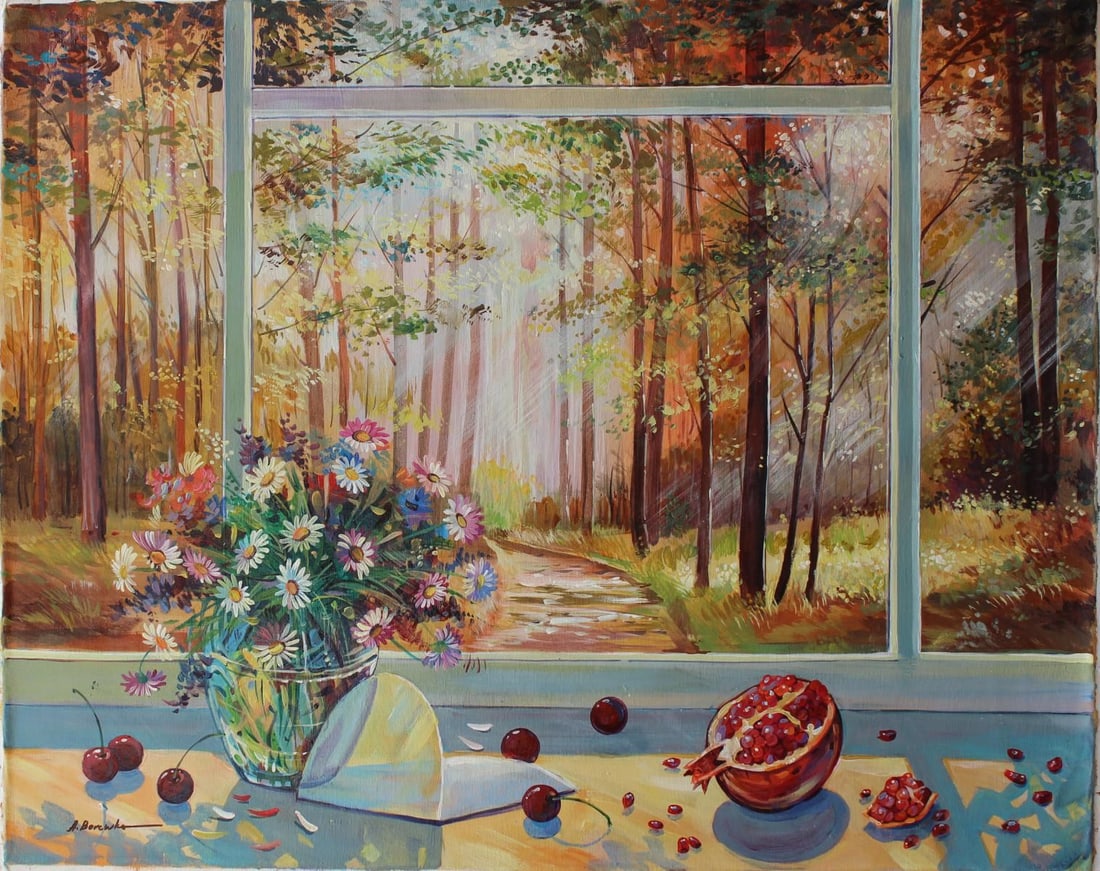 Alexander Borewko- Original Oil on Canvas "Into the Woods": Artist: Alexander Borewko. Medium: Original Oil on Canvas. Title: Into the Woods. Size: 23.5" x 29.5". Signature: Hand Signed by the Artist. Certificate of Authenticity: From the publisher. Reference#