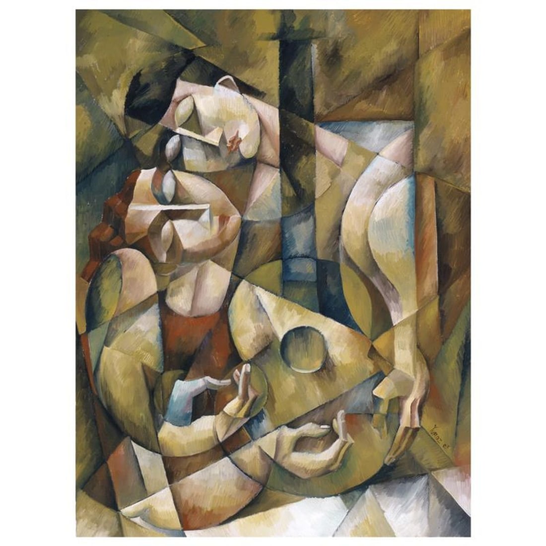 Yuroz, "Lover's Serenade" Hand Signed Limited Edition Serigraph on Canvas with Certificate of