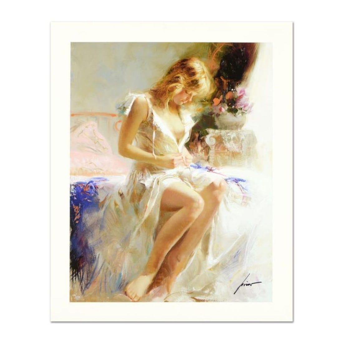 Pino (1939-2010), "Early Morning" Hand Signed Limited Edition with Certificate of Authenticity.: Early Morning is a limited edition giclee on paper by Pino (1939-2010), numbered and hand signed by the artist. Includes Certificate of Authenticity. Measures approximately 18" x 14" (image). Referenc