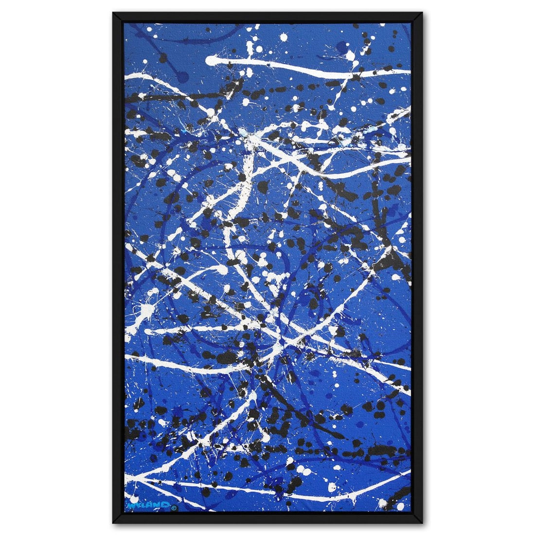 Wyland- Original Painting on Canvas "Abstract": Artist: Wyland. Medium: Original Painting on Canvas. Title: Abstract. Size: 58" x 34". Measures approx. 61" x 37" (framed). Signature: Hand signed by the artist. Certificate of Authenticity: Is