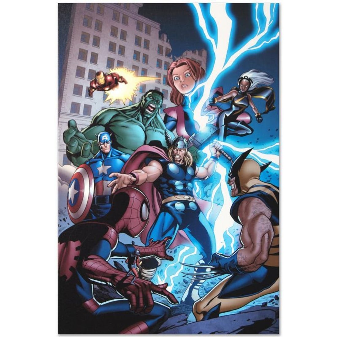 Marvel Comics "Marvel Adventures: The Avengers #31" Numbered Limited Edition Giclee on Canvas by: A piece of comic book history, this limited edition, from original art by Salva Espin, depicts the heroic Avengers. Salva Espin has done work for such franchises as the Avengers, Deadpool, and Wolveri