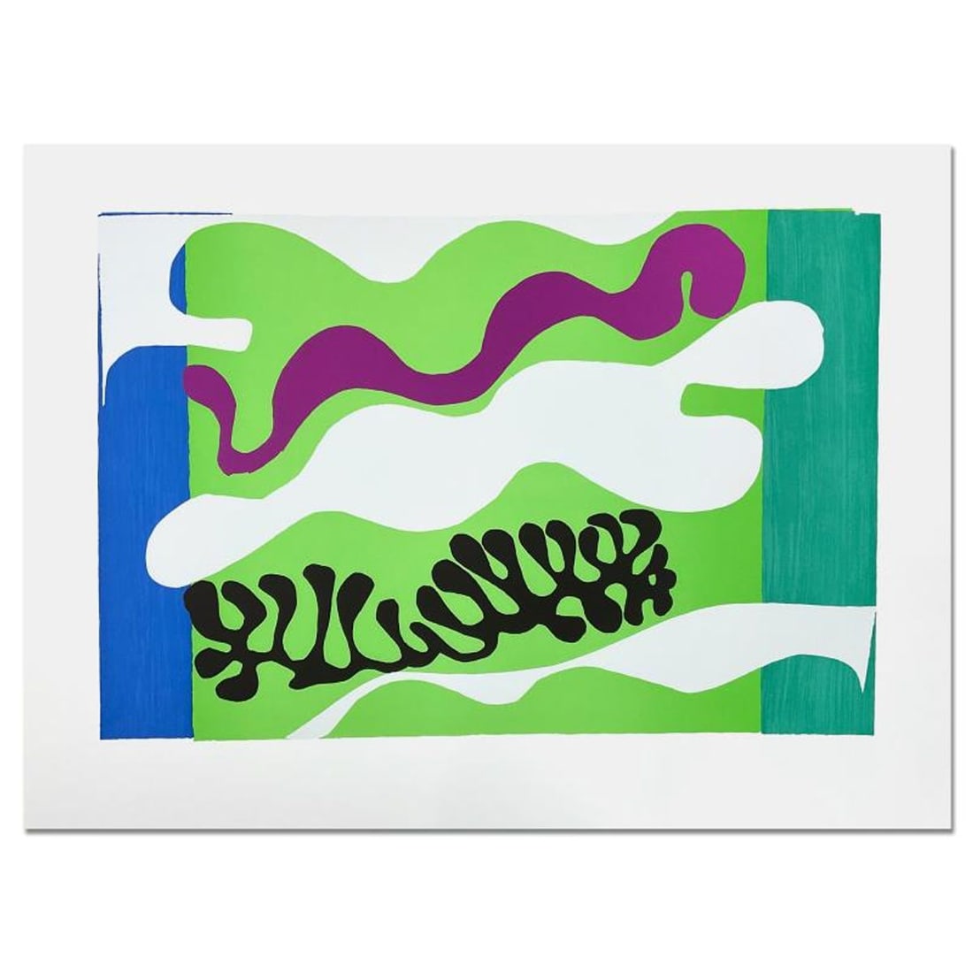 Henri Matisse 1869-1954 (After), "Le Lagon II (Lagoon II)" Limited Edition Lithograph with: Le Lagon II (Lagoon II) is a limited edition lithograph by Henri Matisse (1869-1954). This piece comes from an edition of 200 authorized by the Matisse Estate; the edition number is not on the piece i