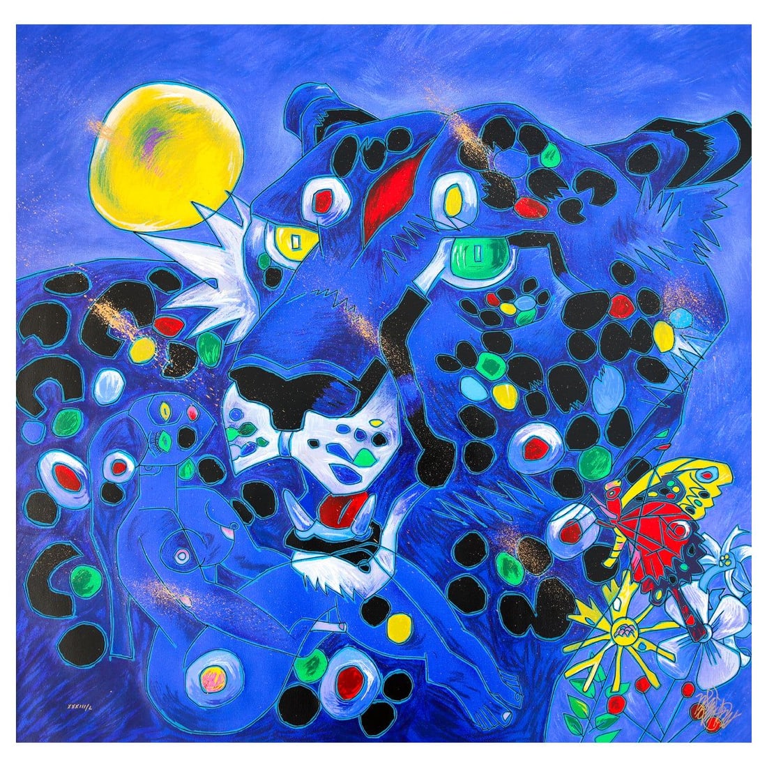 Jian Tie Feng- Serigraph "Vision": Artist: Jian Tie Feng. Medium: Serigraph. Title: Vision. Size: 29" x 30". Signature: Hand Signed and Numbered. Reference#: 80547.