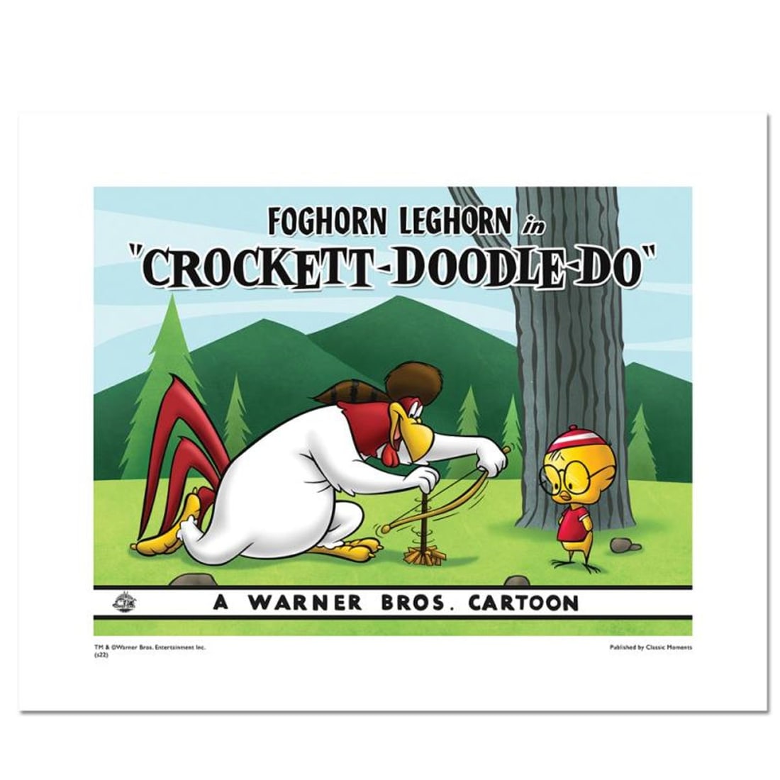 Crockett Doodle Do Limited Edition Giclee from Warner Bros., Numbered with Hologram Seal and: Crockett Doodle Do is a limited edition giclee on paper from Warner Bros., numbered with hologram seal of Authenticity. This image was originally used as a "lobby card" displayed in theater lobbies to