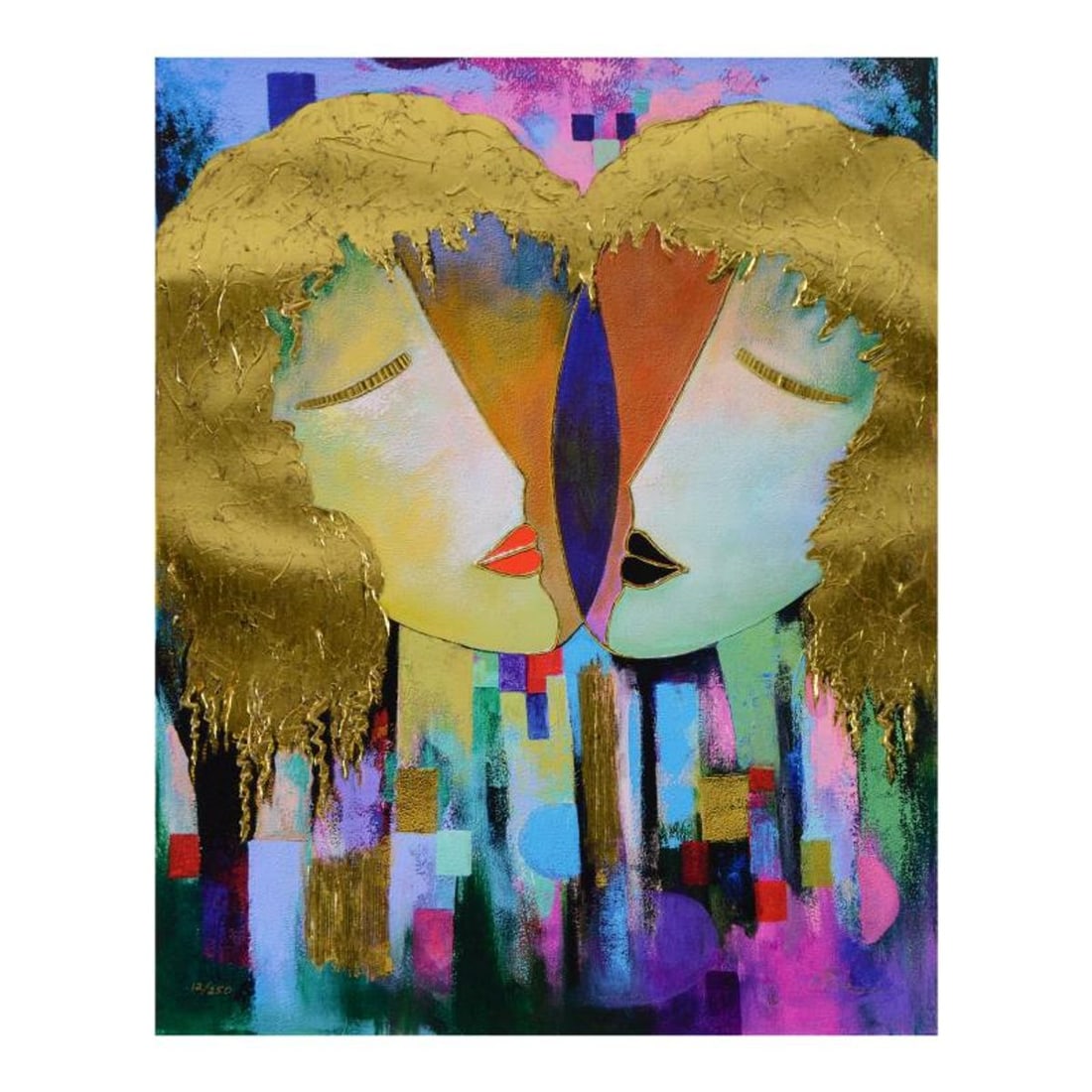 Arbe, "Duality" Limited Edition on Canvas with Gold Embellishing, Numbered and Hand Signed with: Duality is a limited edition giclee on canvas with gold embellishing by Arbe, numbered and hand signed by the artist. Includes Certificate of Authenticity. Measures approx. 24" x 30" (image). Referenc