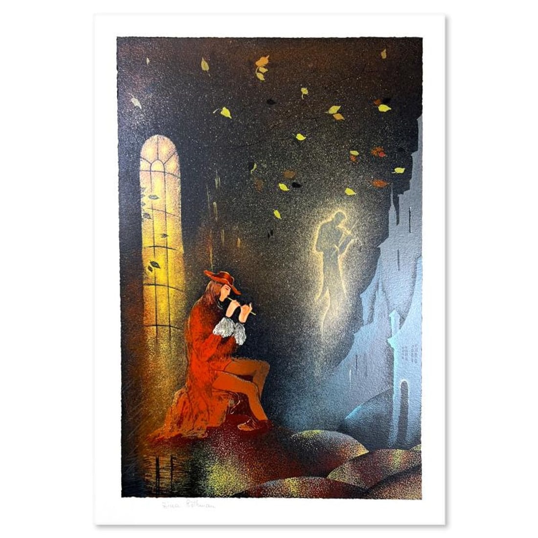 Zina Roitman, Limited Edition Serigraph, Hand Signed and Numbered, Letter of Authenticity.: This is a limited edition serigraph on paper by Zina Roitman. The piece comes hand signed by the artist, numbered, and with a letter of authenticity. Measures approximately 18" x 12". Reference#: 9335