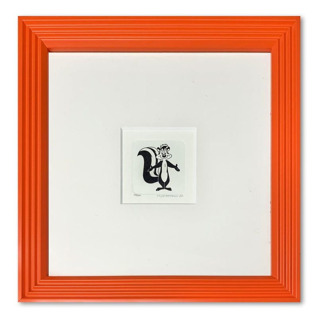 Pepe le Pew Framed Limited Edition Etching with Hand-Tinted Color and Numbered. (1 of 2)