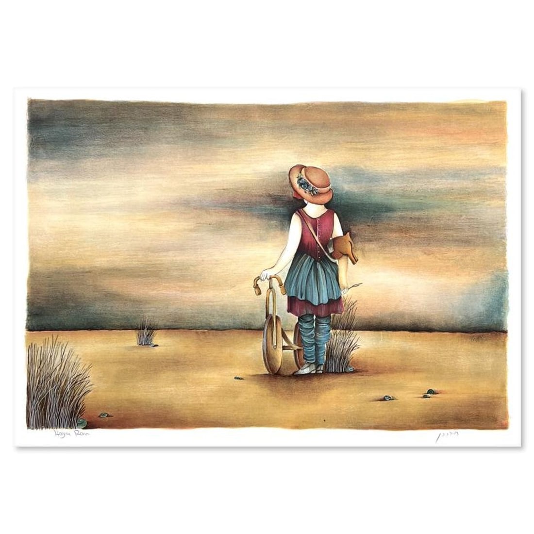 Haya Ran, "Our Lost Childhood Days" Hand Signed, Numbered Limited Edition with Letter of (1 of 1)