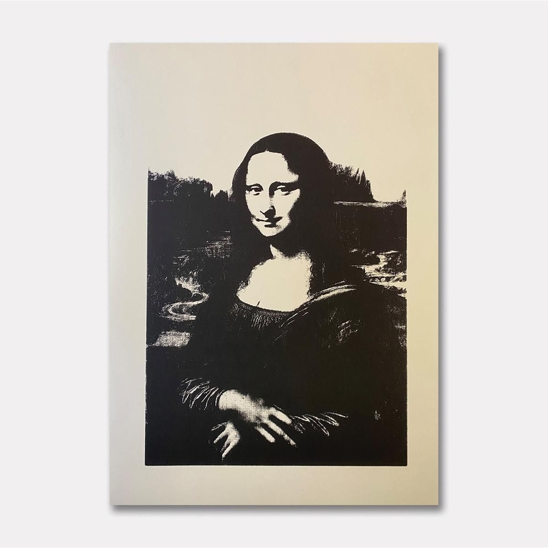 Andy Warhol- SIlkscreen on Vellum Paper "Mona Lisa #2": Artist: Andy Warhol. Medium: SIlkscreen on Vellum Paper. Title: Mona Lisa #2. Size: 35" x 25". Certificate of Authenticity: Is included. Additional: Published by Sunday B Morning. Limited edition of