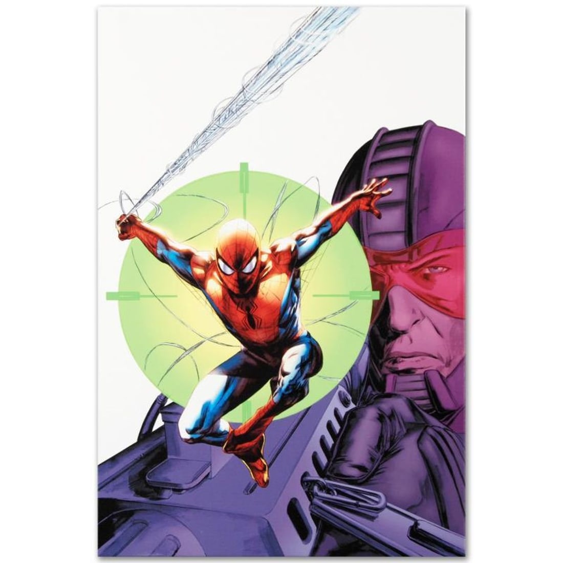 Marvel Comics "Heroes For Hire #6" Numbered Limited Edition Giclee on Canvas by Brad Walker with: A piece of comic book history, this limited edition, from original art by Brad Walker, depicts your friendly neighborhood Spider-Man. Brad Walker is best known for his recent work on Heroes For Hire