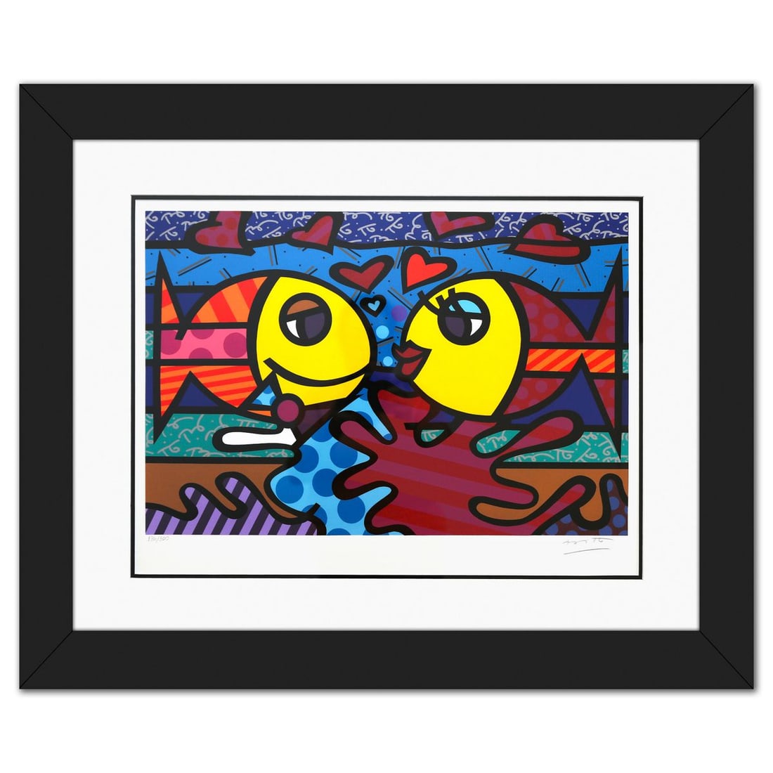 Romero Britto- Serigraph "Deeply in Love" (1 of 1)