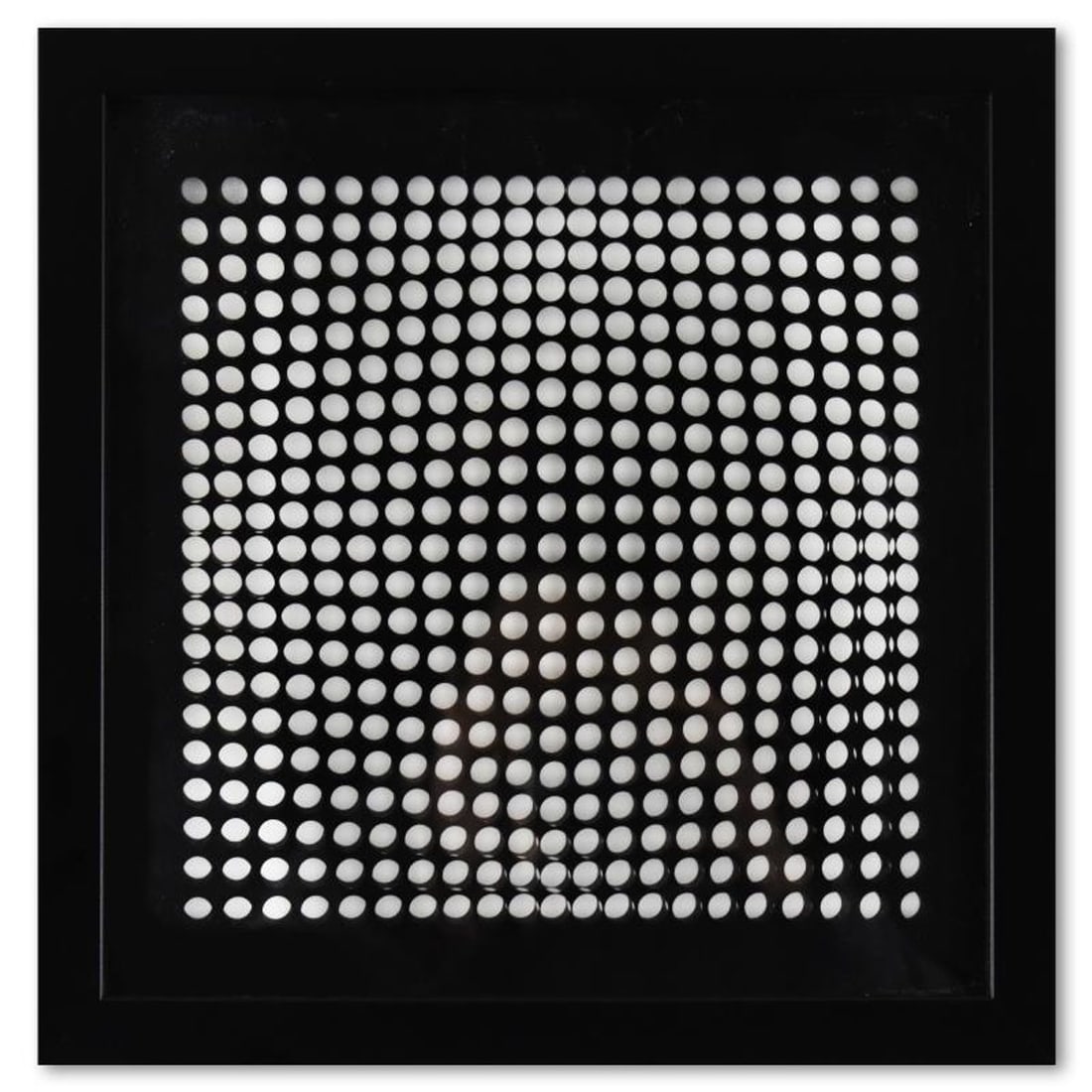 Victor Vasarely (1908-1997), "Trois Dimensions Optique de la serie Cinetiques" Framed 1973: Trois Dimensions Optique de la serie Cinetiques is a dimensional artwork, published in 1973, by Victor Vasarely (1908-1997). This piece comes custom framed. This piece comes with a catalogue raisonne 