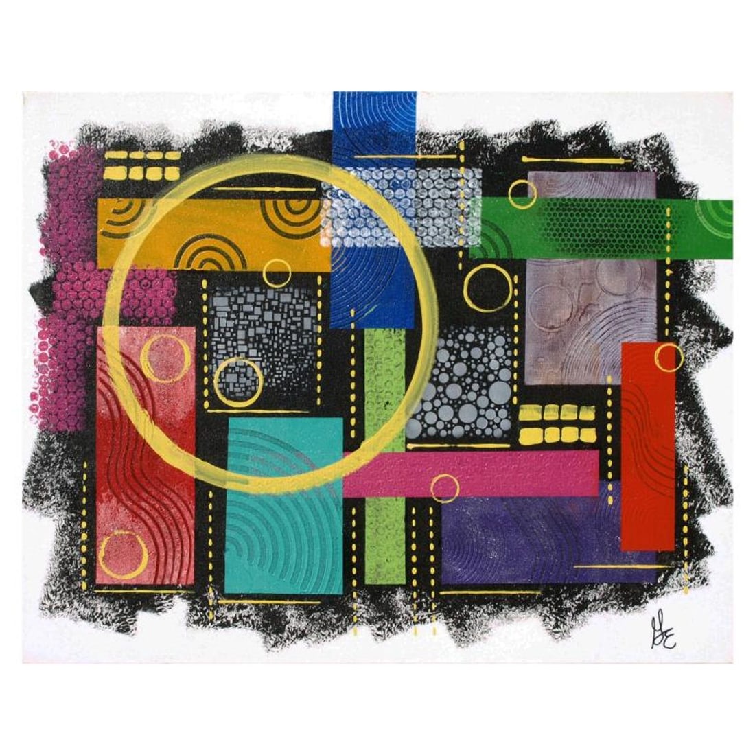George Marlowe (d. 2026), "Spontaneous" Hand Signed Original Acrylic Painting on Canvas with Letter (1 of 2)