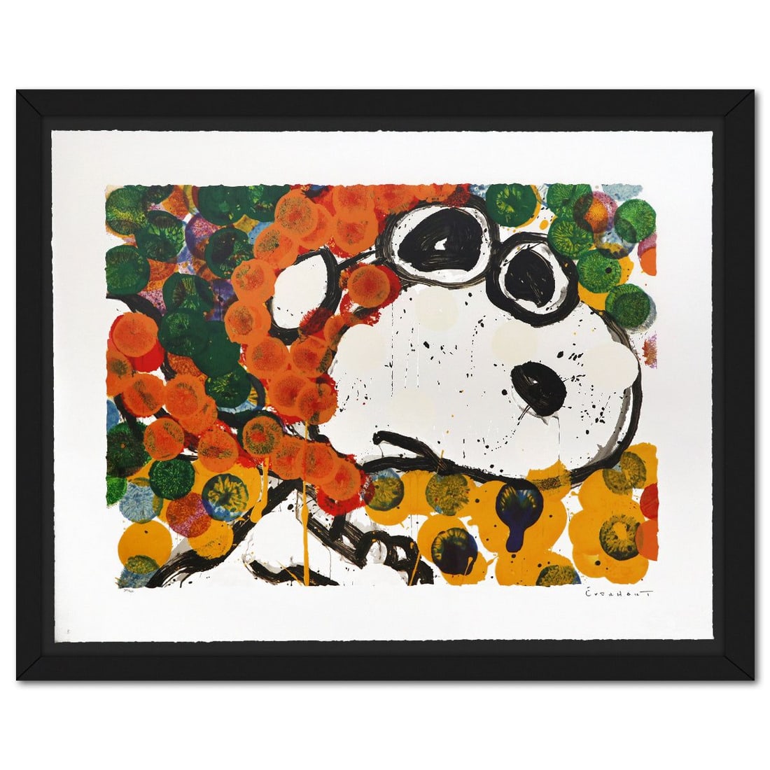 Tom Everhart- Hand Pulled Original Lithograph "Ten Ways to Drive an SUV": Artist: Tom Everhart. Medium: Hand Pulled Original Lithograph. Title: Ten Ways to Drive an SUV. Size: 28" x 37". Measures approx. 33" x 41" (framed). Signature: Hand signed and numbered. Certificate o
