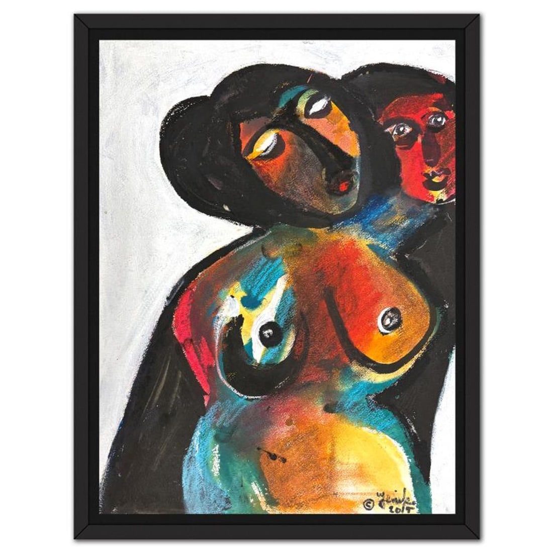 Jenik Cook, Framed Hand Signed Original Painting with Letter of Authenticity.: This is an original acrylic painting on paper by Jenik Cook. Hand signed by the artist, it includes Letter of Authenticity. This piece comes from the artist's personal collection. Measures approximate