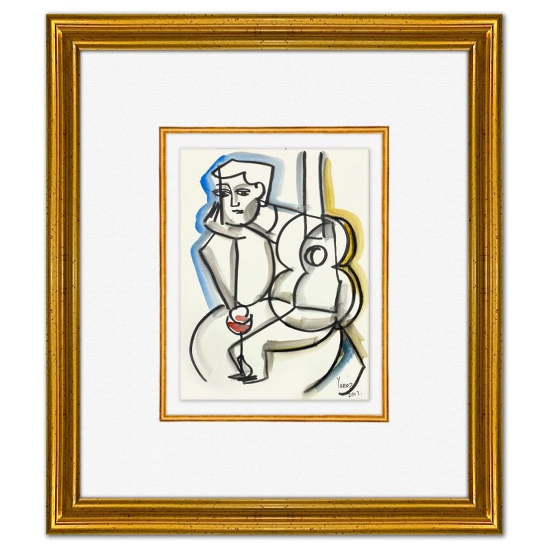 Yuroz, Framed Original Painting, Hand Signed with Letter of Authenticity. (1 of 2)