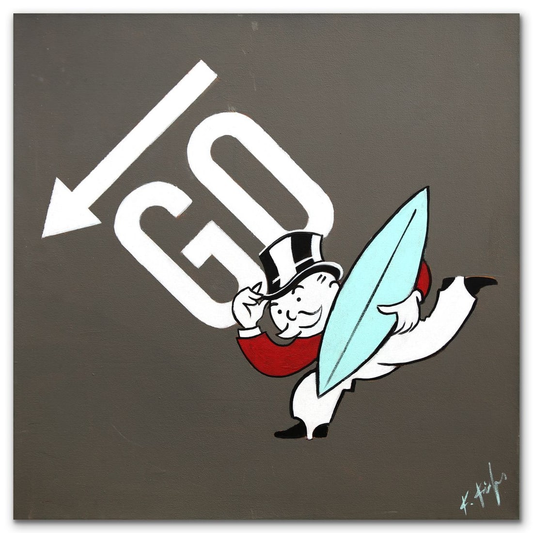Kathleen Keifer- Acrylic on Canvas "Go Surfing" (1 of 3)