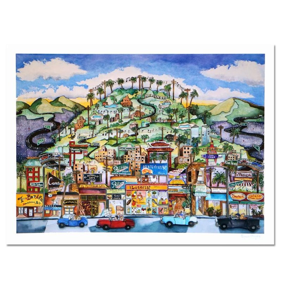 Linnea Pergola, "I Love LA" 3D Limited Edition, Hand Signed with Letter of Authenticity. (1 of 2)