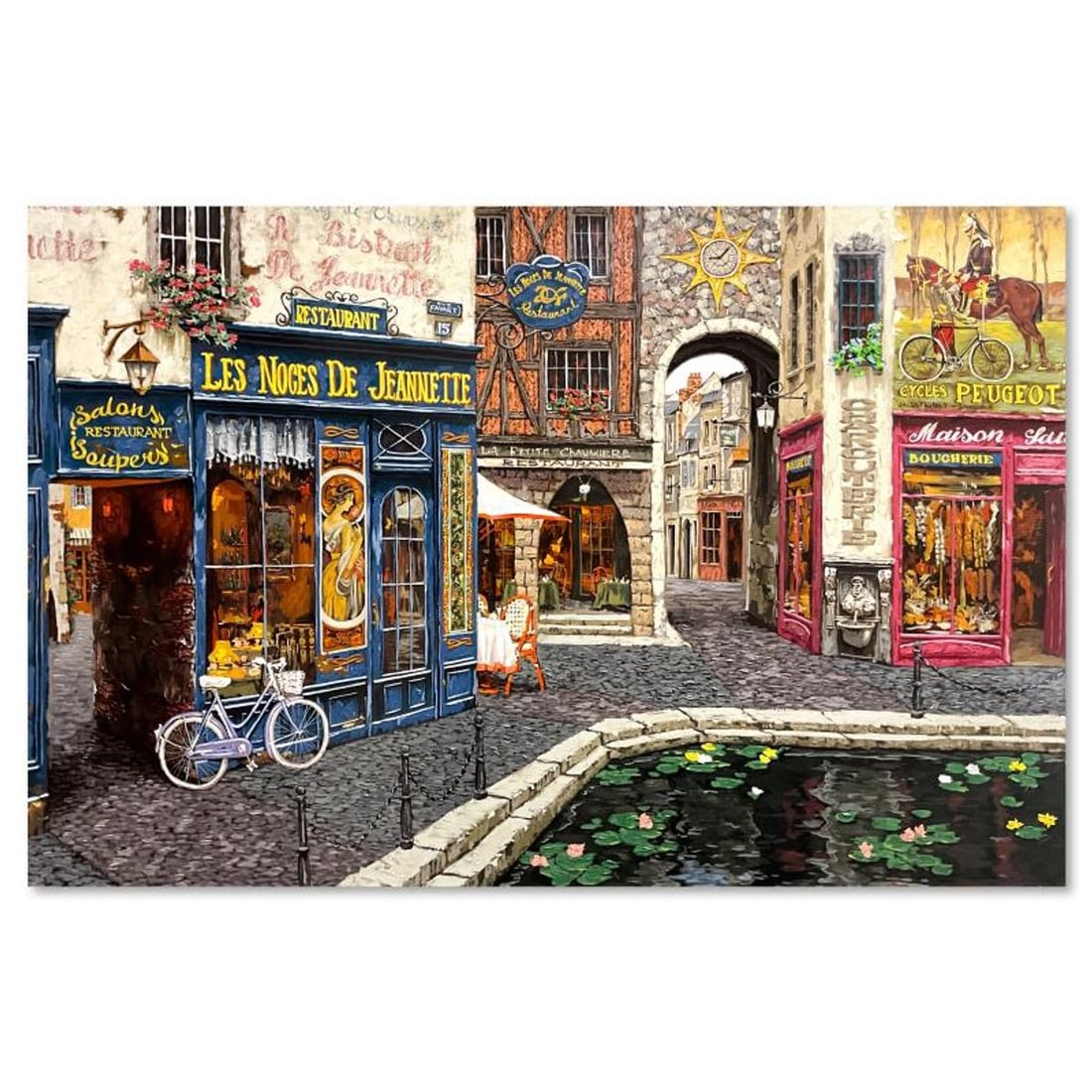 Viktor Shvaiko, "Les Noces De Jeannette" Hand Embellished Limited Edition Publisher's Proof on: Les Noces De Jeannette is a hand embellished limited edition publisher's proof on stretched canvas by Viktor Shvaiko, numbered 2/2 and hand signed by the artist. Includes Letter of Authenticity.