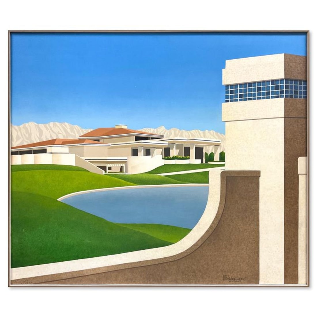 William Schlesinger (1915-2011), Framed Original Oil Painting on Canvas (40.5" x 48.5"), Dated 1986 (1 of 2)