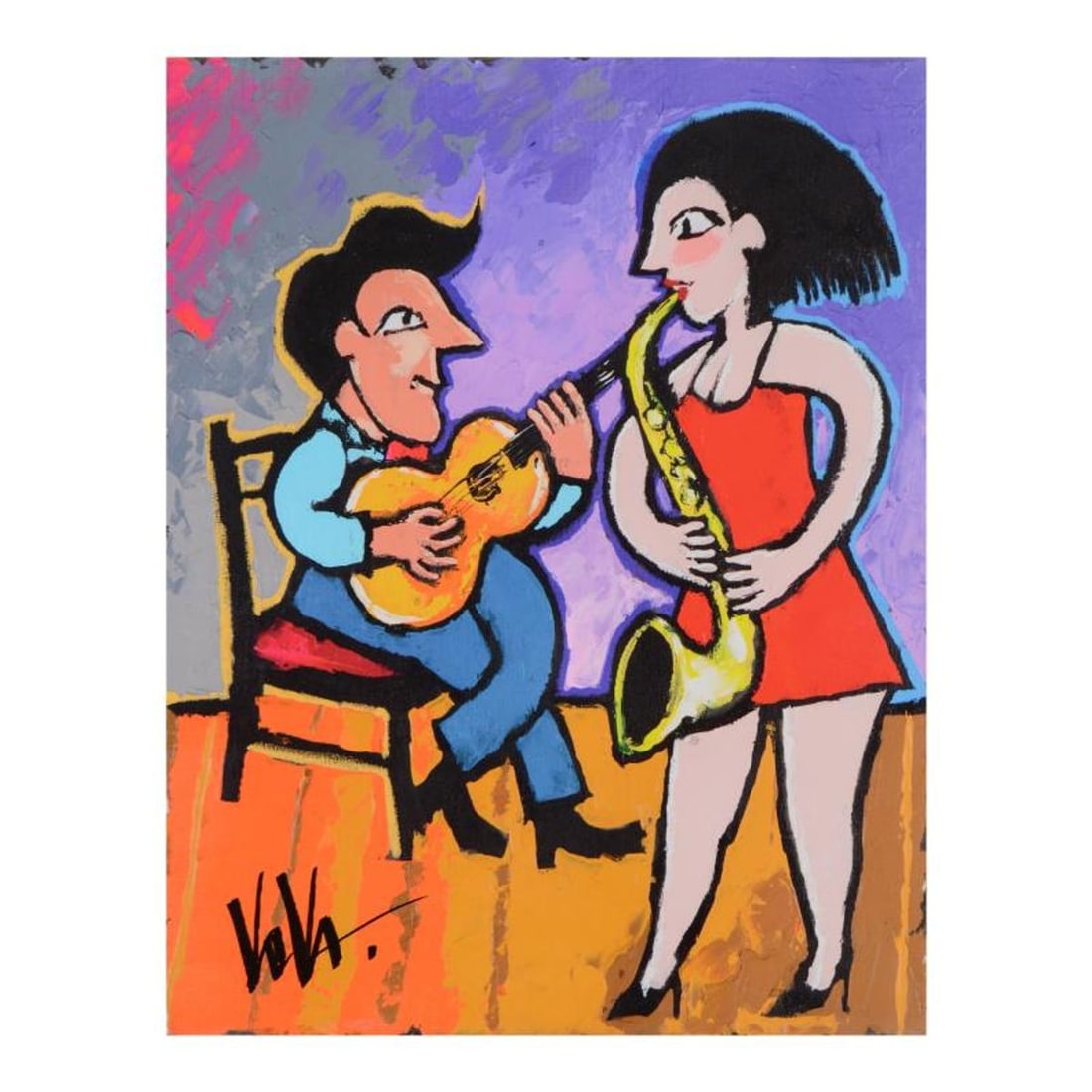 Vova, Hand Embellished Limited Edition on Canvas, Numbered and Hand Signed with Letter of (1 of 2)