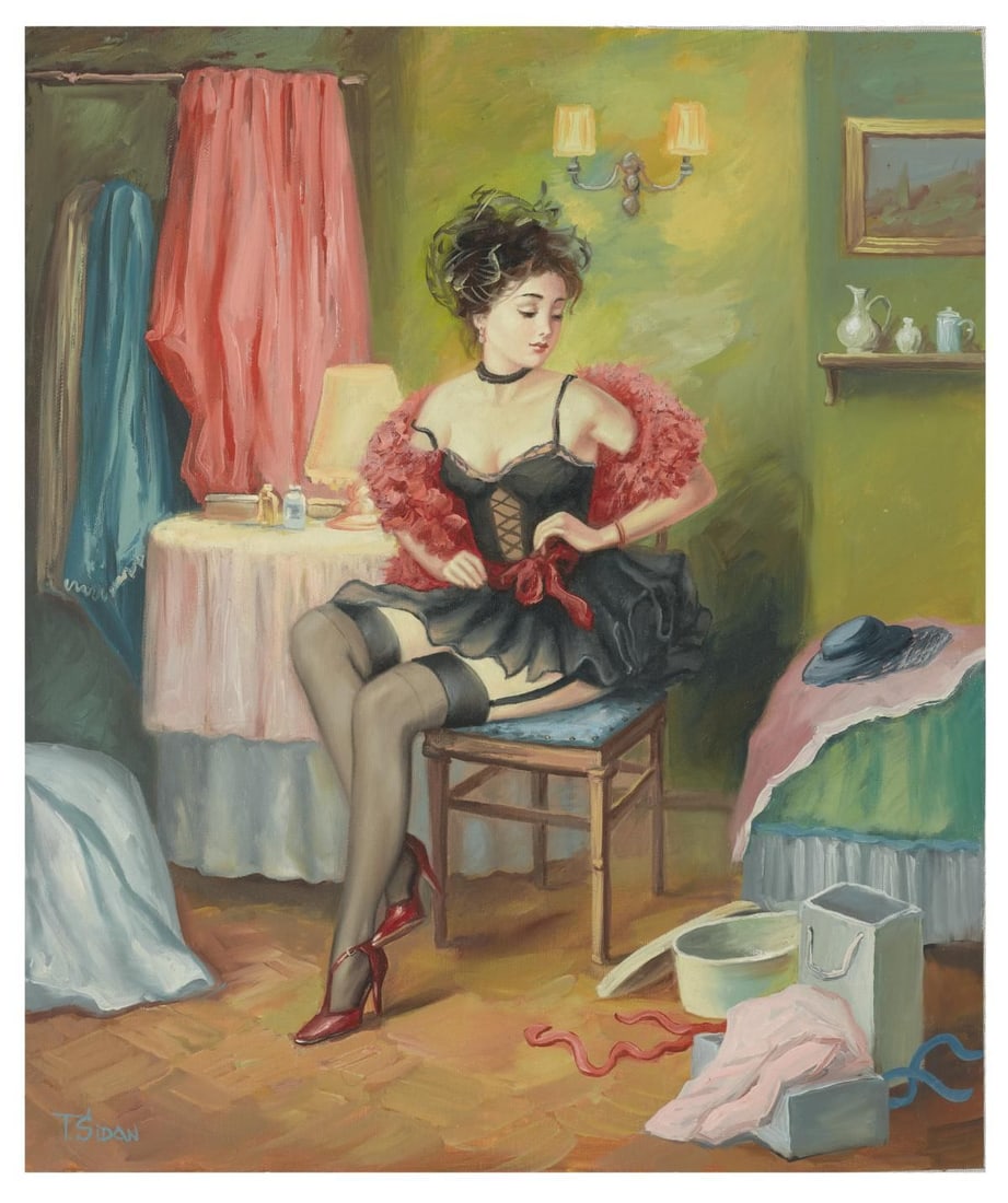 Taras Sidan- Original Oil on Canvas "Rebecca": Artist: Taras Sidan. Medium: Original Oil on Canvas. Title: Rebecca. Size: 24" x 20". Signature: Hand Signed by the artist. Certificate of Authenticity: From the publisher. Reference#: 11628.