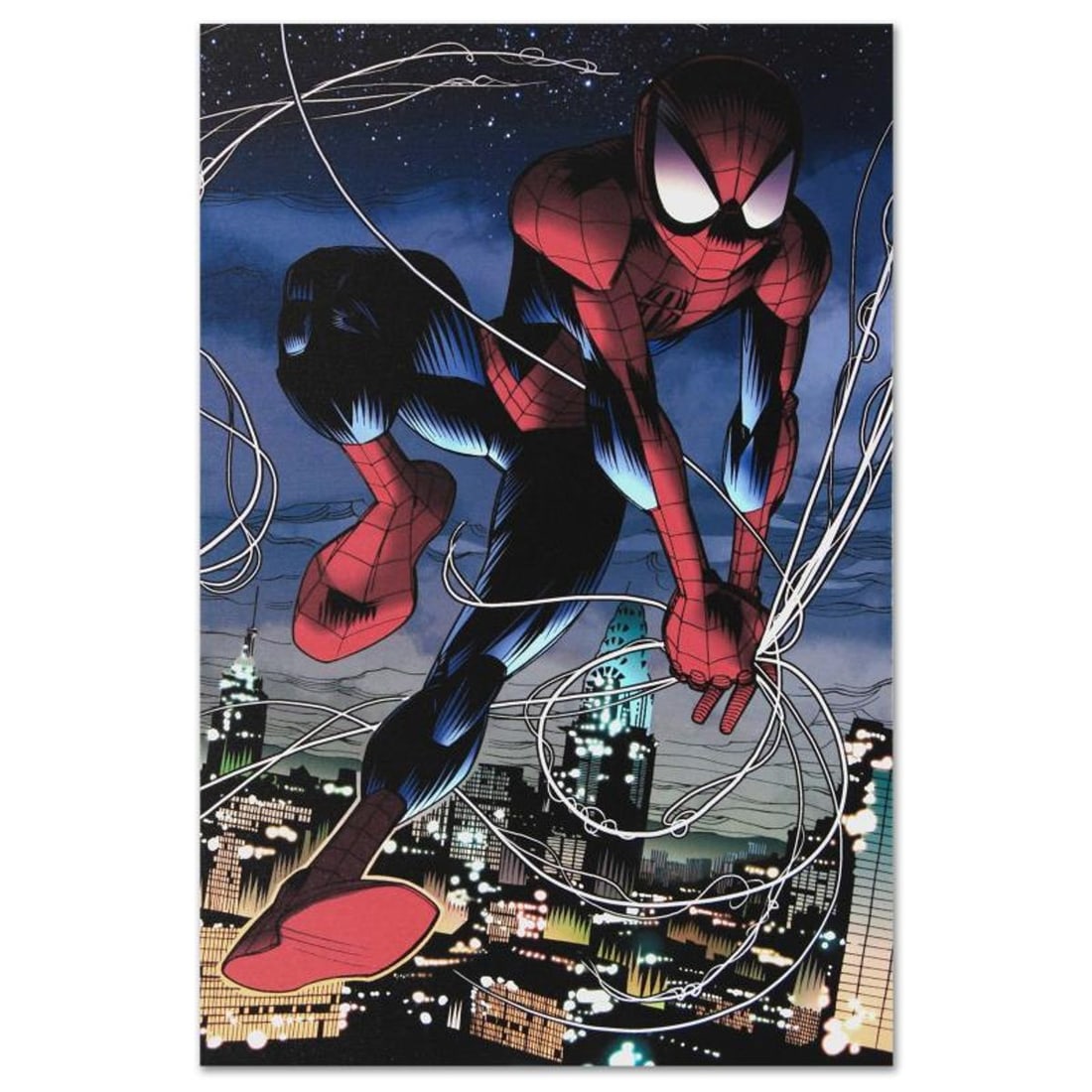 Marvel Comics "Ultimate Spider-Man #152" Numbered Limited Edition Giclee on Canvas by Sara Pichelli: A piece of comic book history, this limited edition, from original art by Sara Pichelli, depicts Spider-Man. Sara Pichelli is an Italian artist; she got her start in animation before entering into the