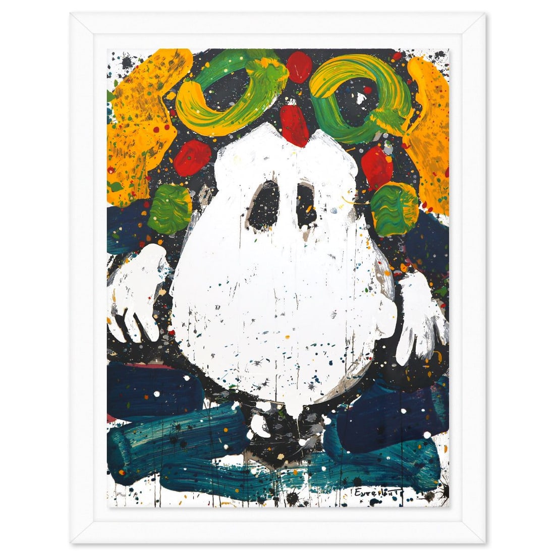 Tom Everhart- Hand Pulled Original Lithograph "Ace Face": Artist: Tom Everhart. Medium: Hand Pulled Original Lithograph. Title: Ace Face. Size: 30" x 22". Measures approx. 35" x 27" (framed). Signature: Hand signed and numbered. Certificate of Authenticity: 