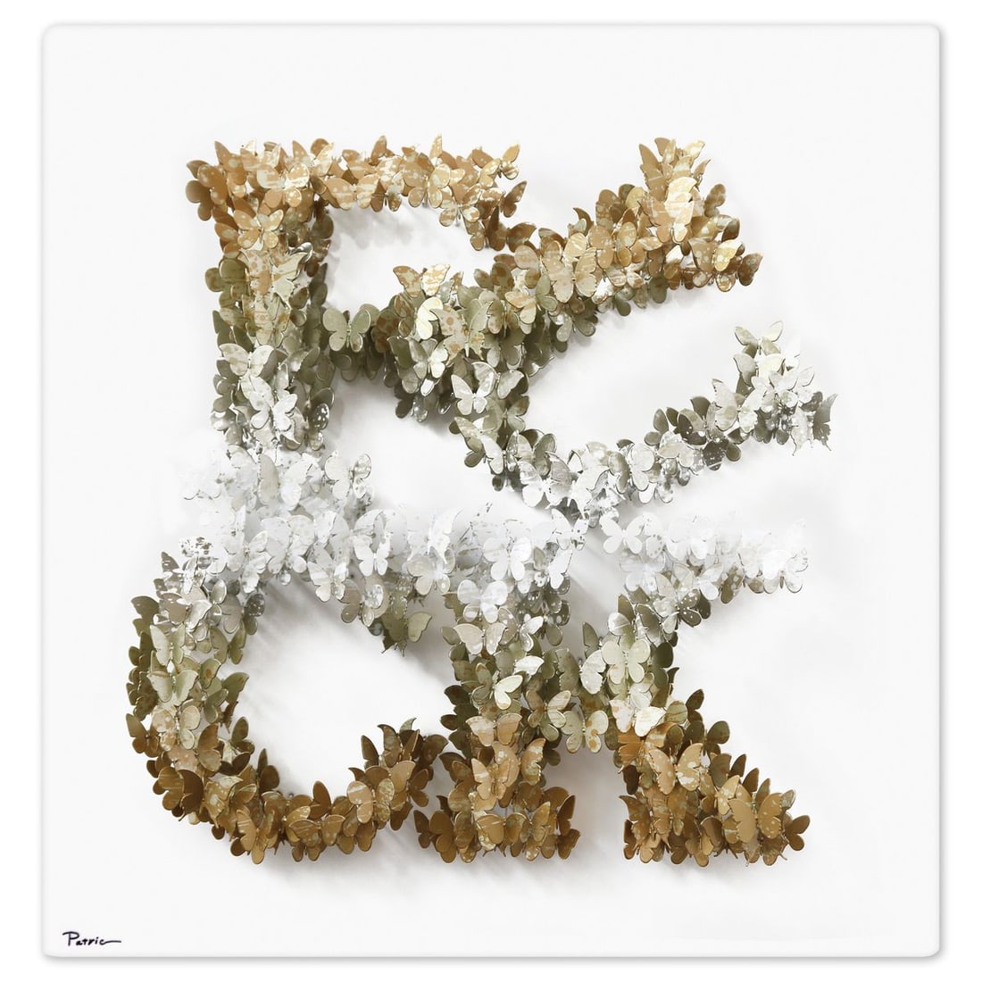 Patricia Govezensky- Original 3D Metal Art on Wood "Bold Rebellion"