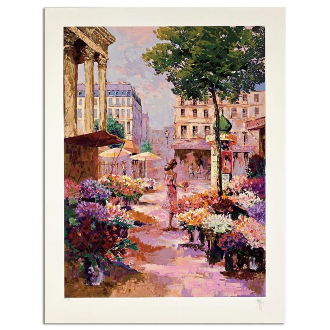 Mark King (1931-2014), "Madeline Market" Hand Signed Limited Edition Serigraph with Letter of: Madeline Market is a limited edition serigraph on paper by Mark King (1931-2014). Hand signed and numbered, this piece comes with a letter of authenticity and measures approximately 40.5" x 30" (image