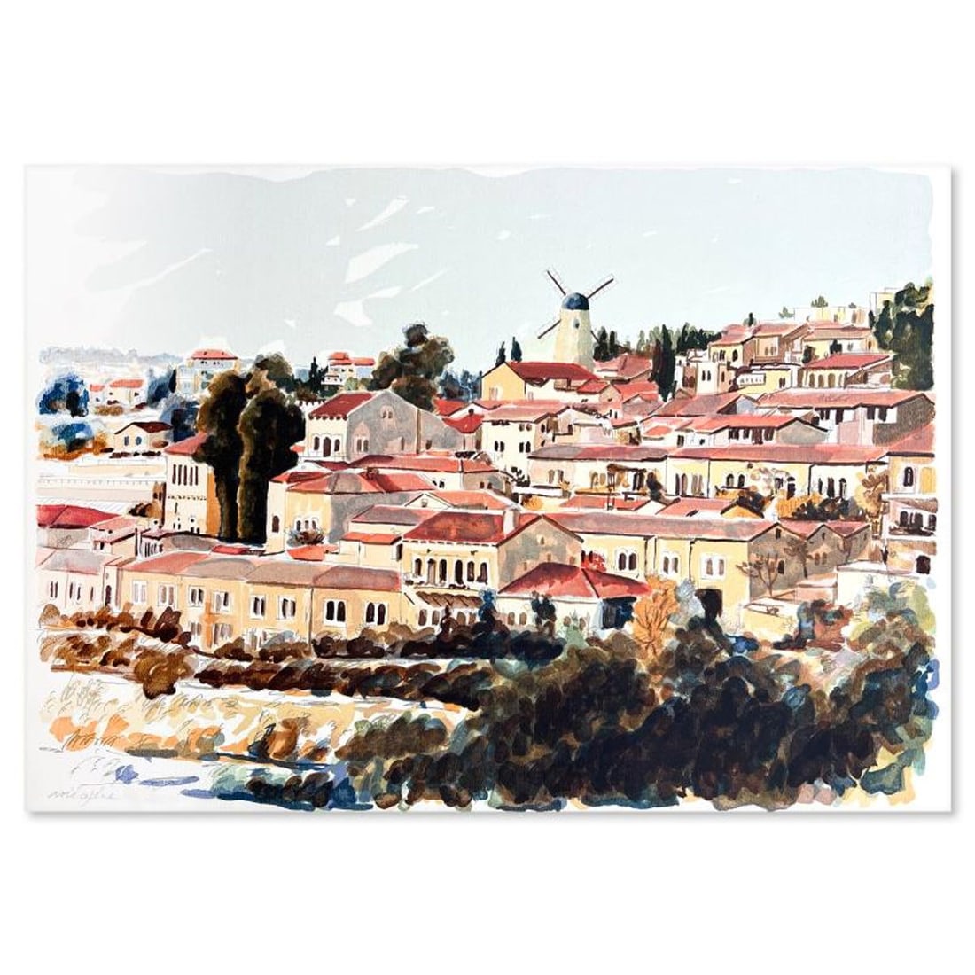 Arie Azene, Hand Signed, Numbered Limited Edition with Letter of Authenticity.: This is a limited edition on paper by Arie Azene. The piece comes hand signed by the artist, numbered, and with a letter of authenticity. Measures approximately 19.5" x 27.5". Reference#: 89804.