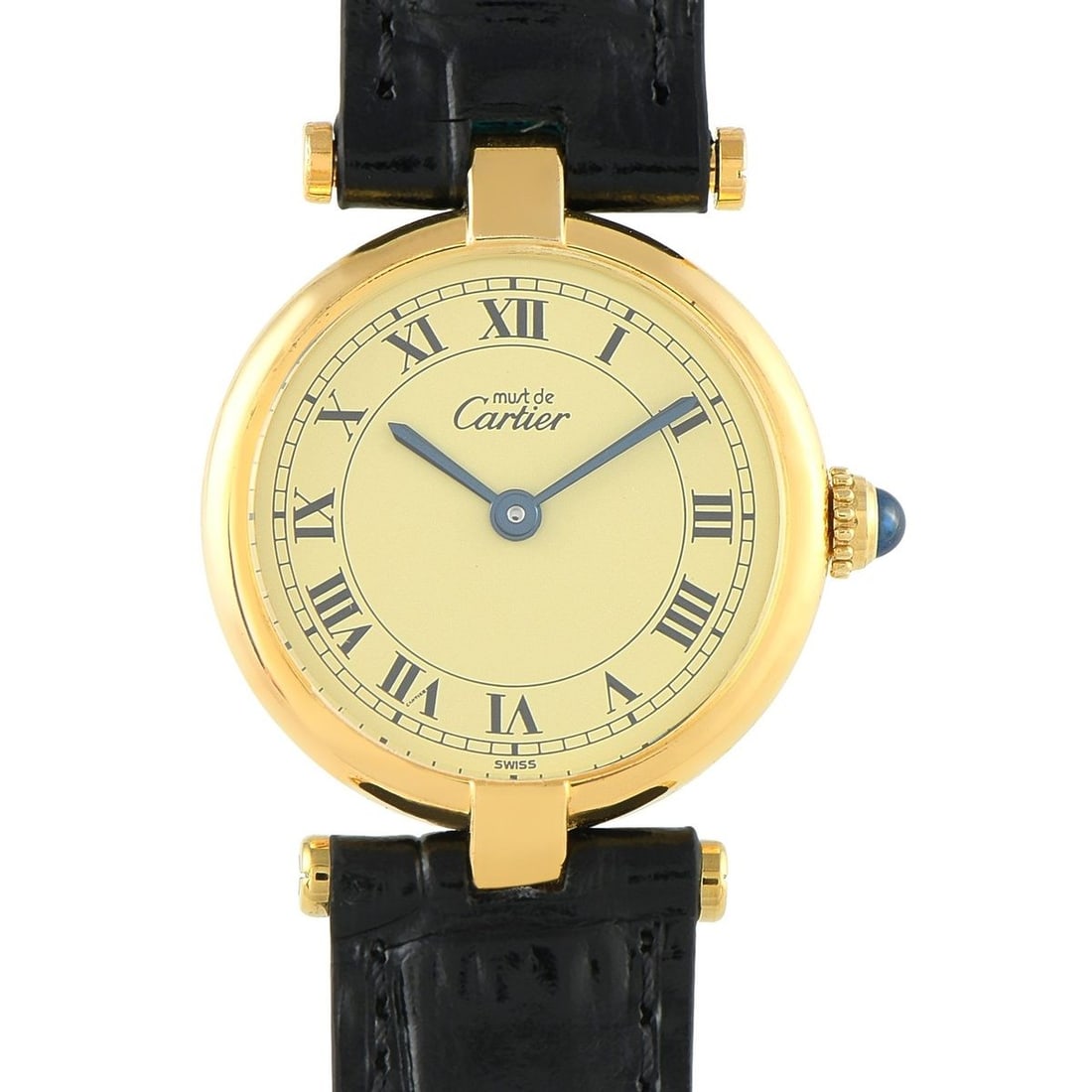 CARTIER MUST DE CARTIER VENDME VERMEIL QUARTZ WATCH (1 of 4)